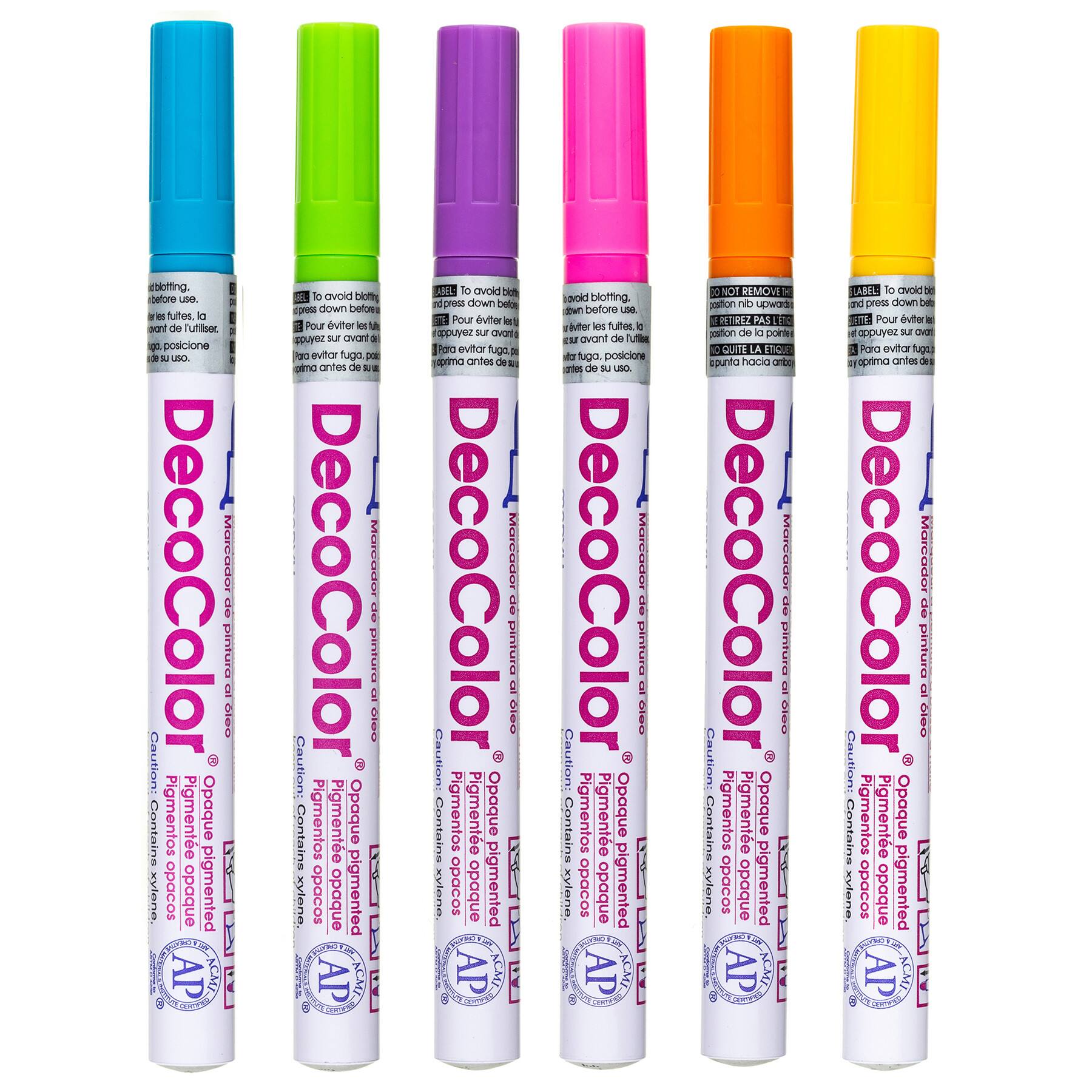 Marvy Uchida® DecoColor® Fine Tip Hot Colors Paint Marker Set