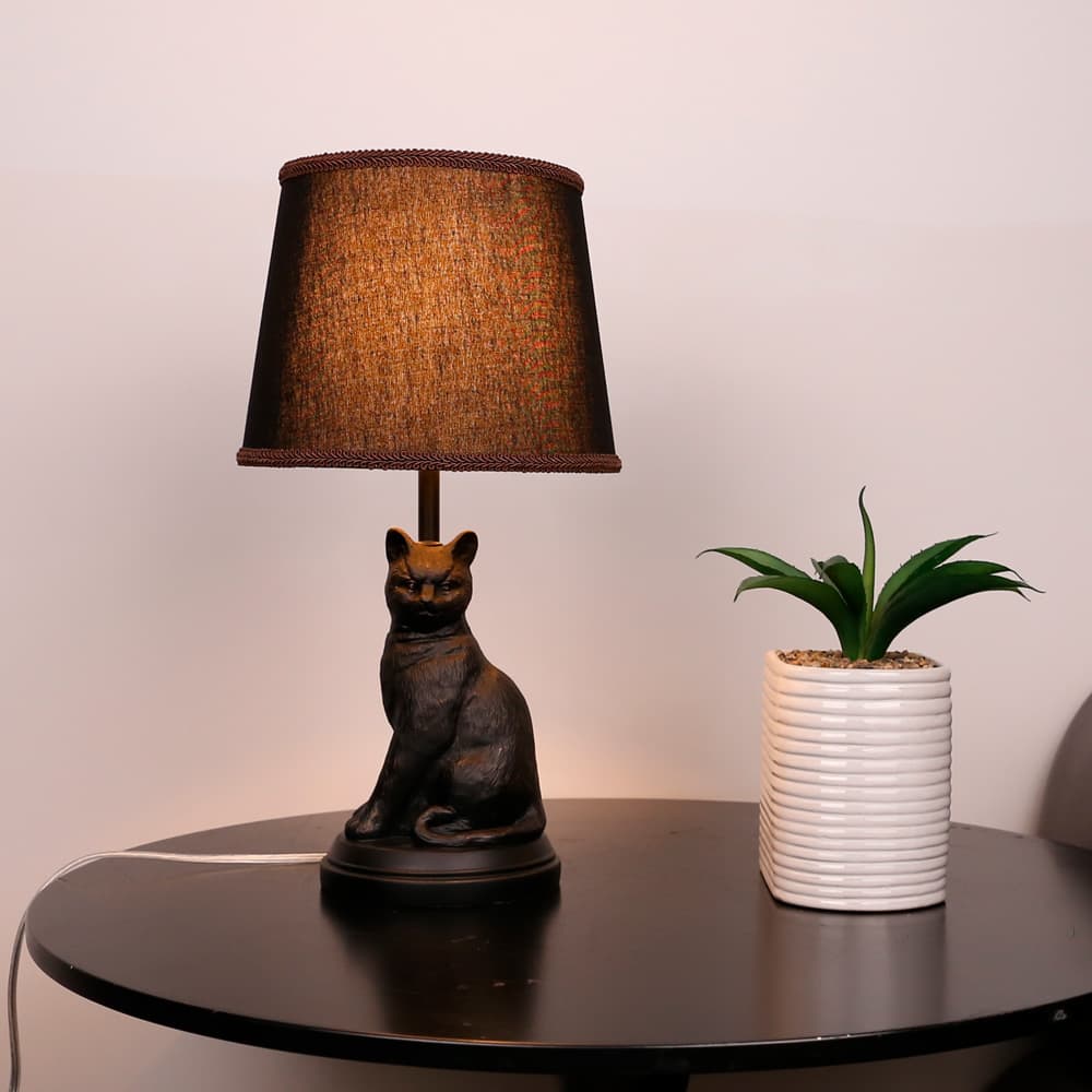17" Black Cat Lamp Tabletop Décor by Ashland®