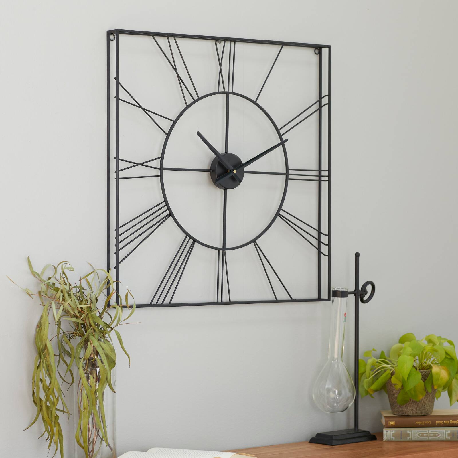 CosmoLiving by Cosmopolitan 24" Metal Square Wall Clock