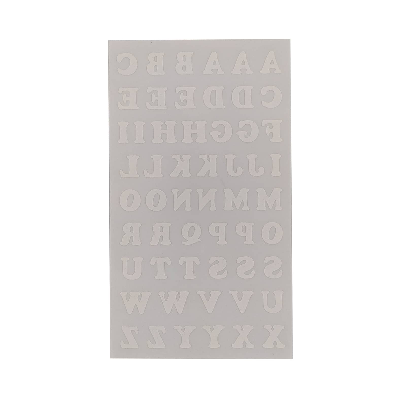 12 Pack: Iron-On White Flocked Cooper Letters by Imagin8™