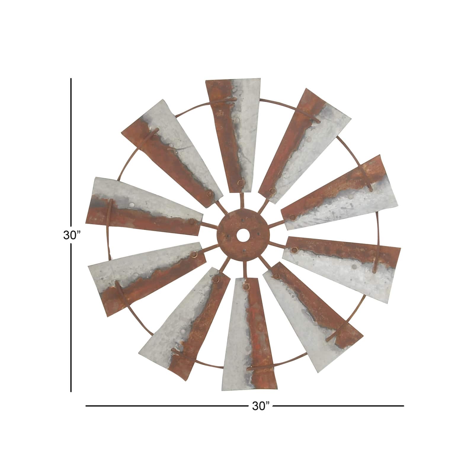 Brown Metal Farmhouse Wall Decoration