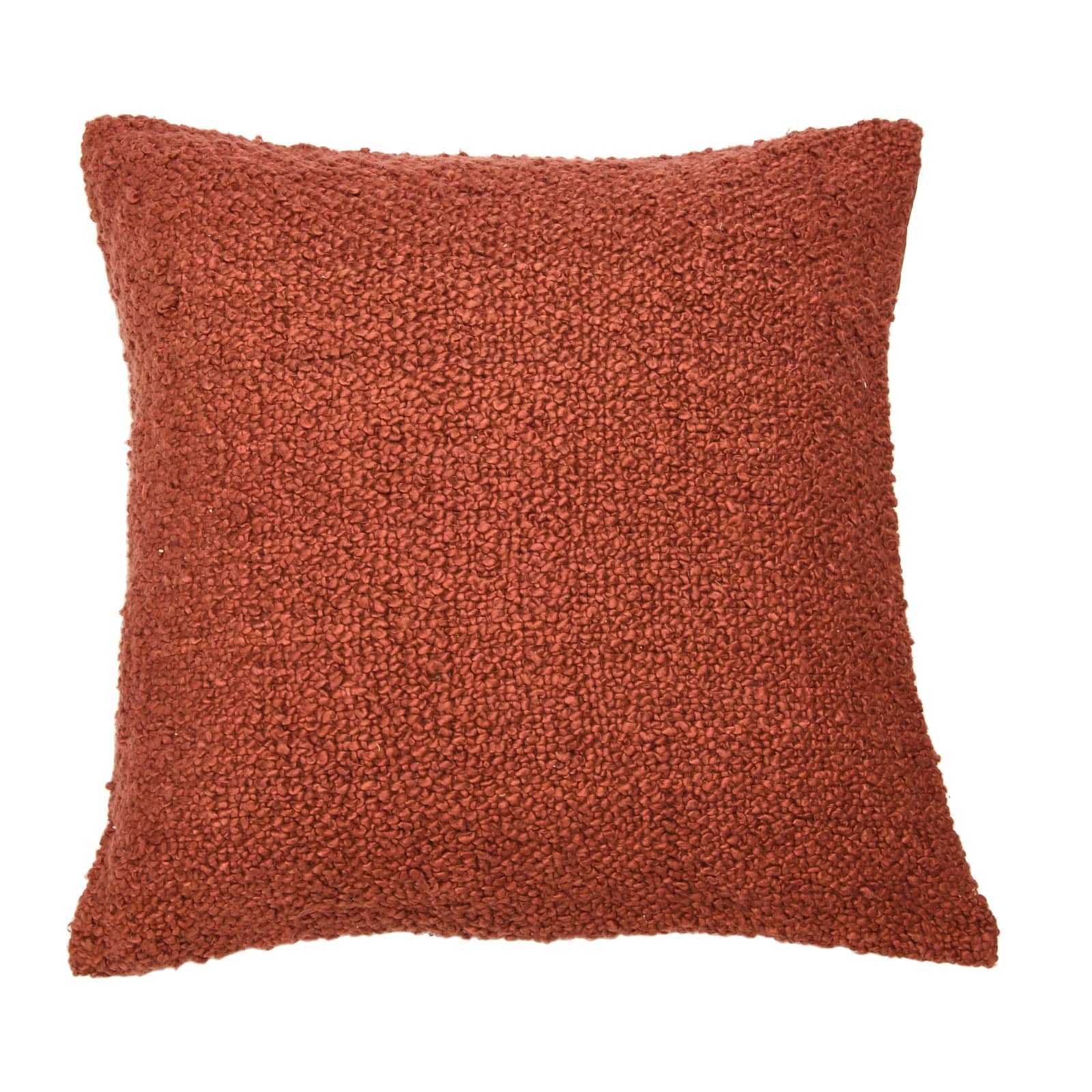 Hello Honey® 20'' Red Square Boucle Cotton Pillow Cover
