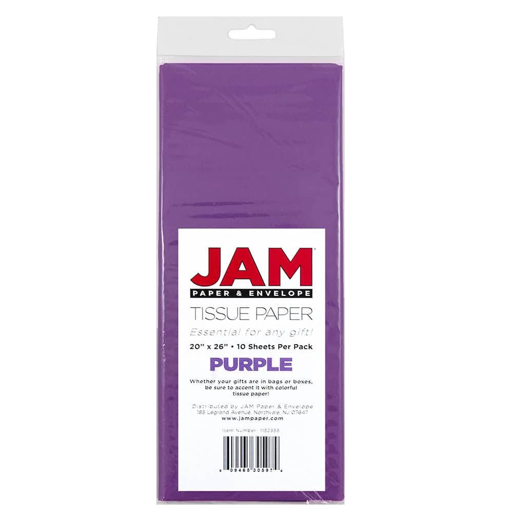 JAM Paper 20" x 26" Tissue Paper, 2 Packs of 10 Sheets