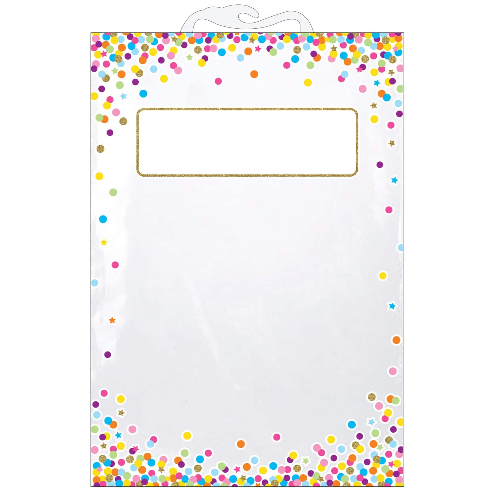 Ashley Productions 11" x 16" Hanging Confetti Pattern Storage Bag, 5ct.