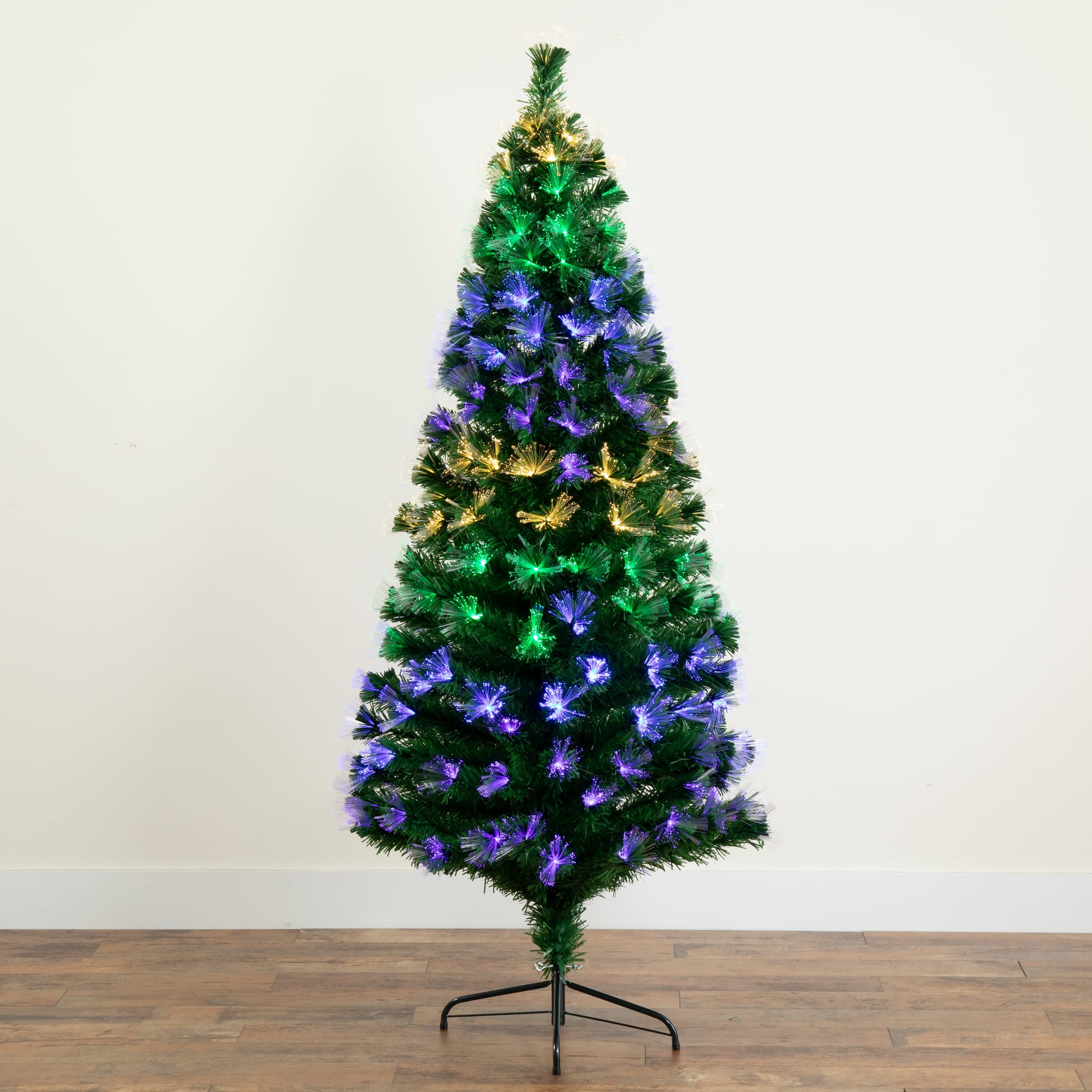 6ft. Fiber Optic Multicolor LED Lights Pine Artificial Christmas Tree