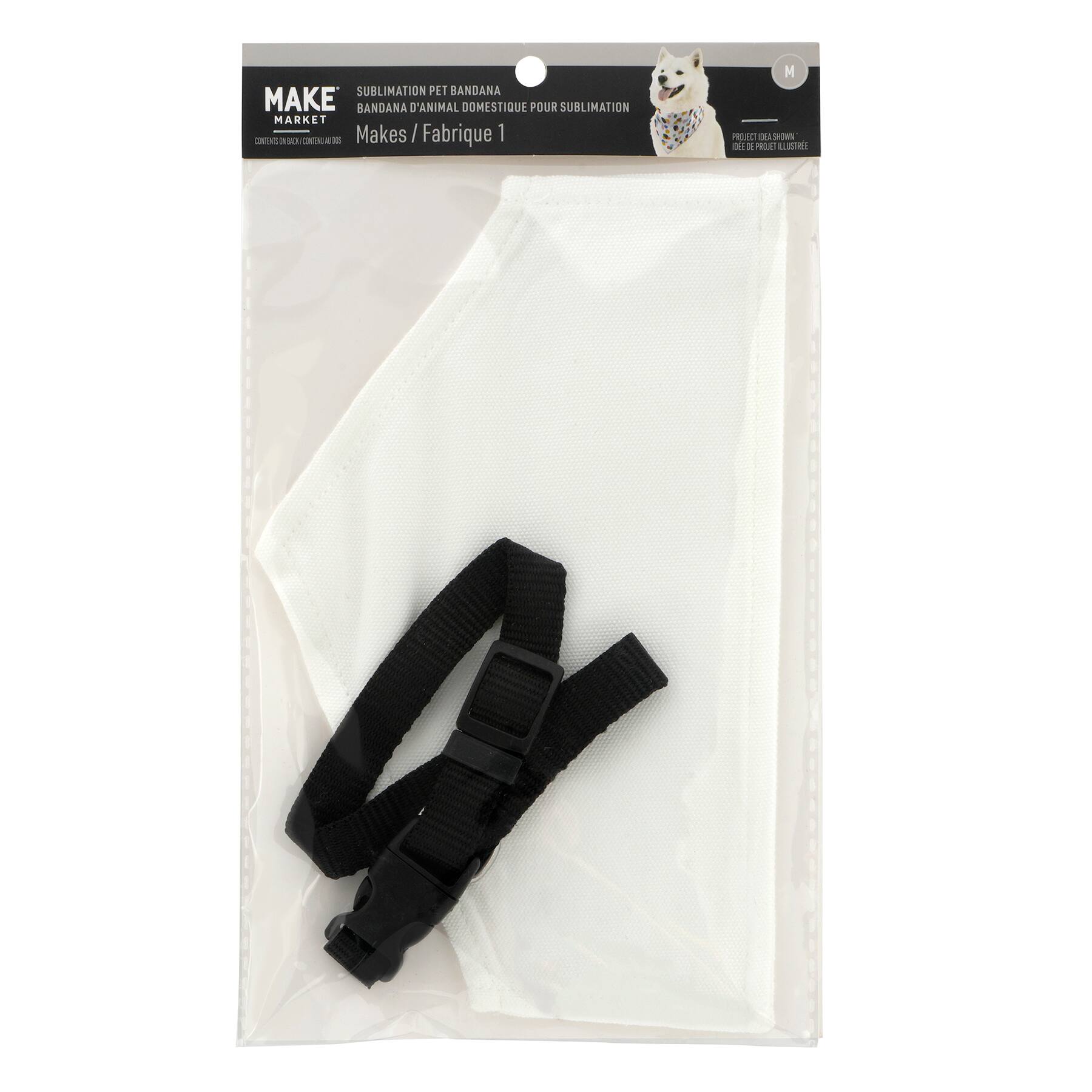 12 Pack: Sublimation Pet Bandana with Collar by Make Market®