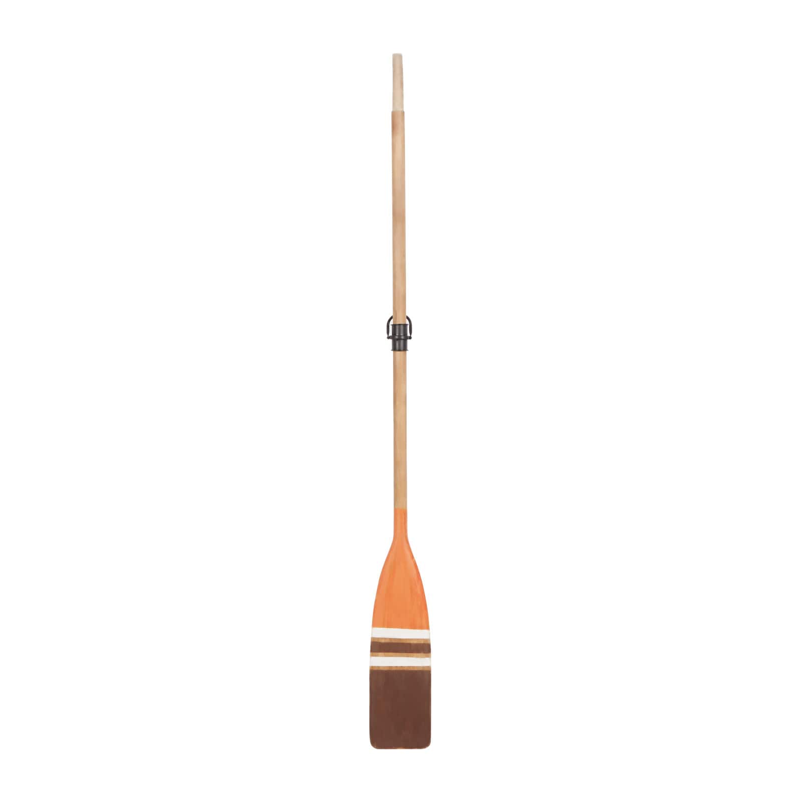 Coastal Brown and Orange Wood Oar Wall Art, 61" x 6" x 2"