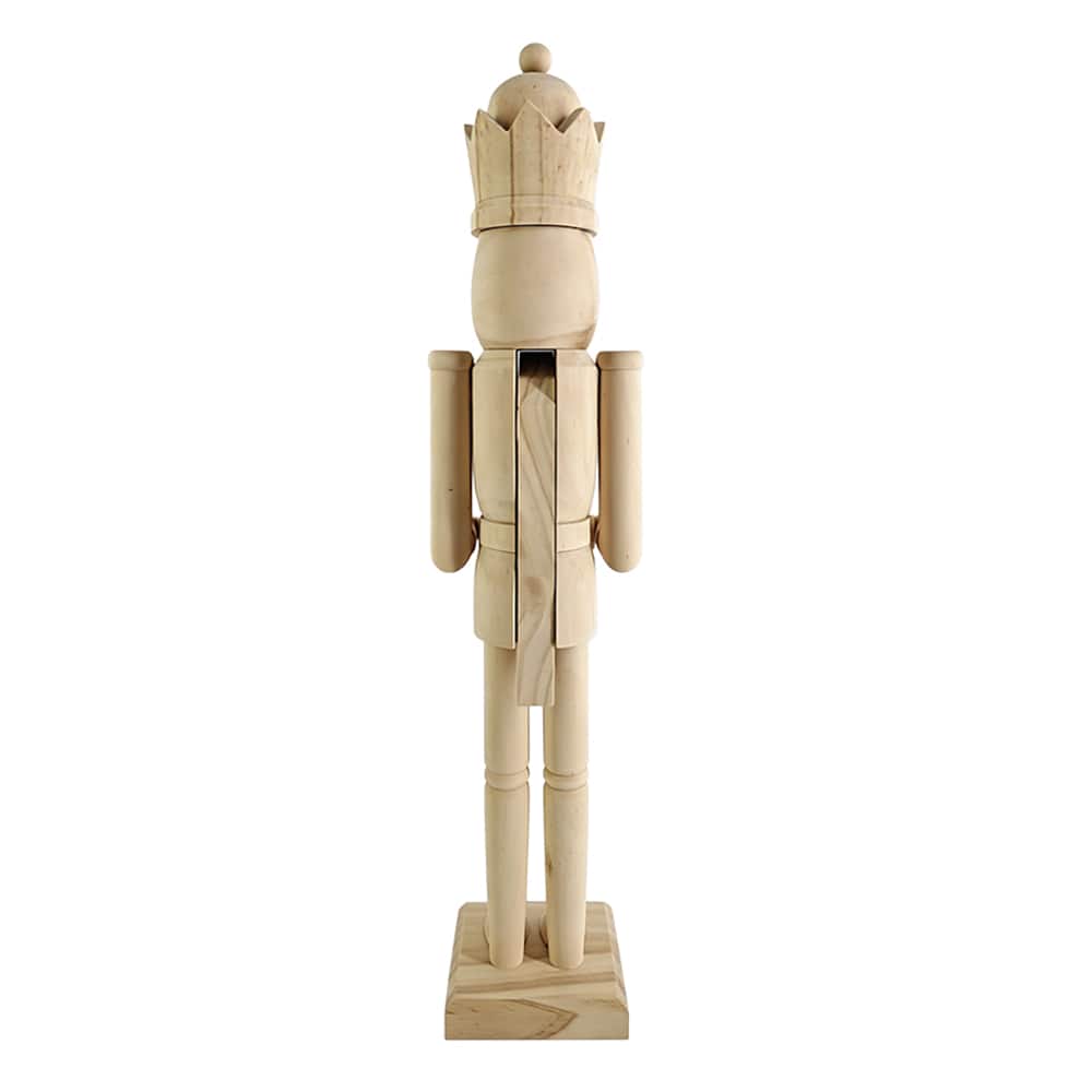 24" King DIY Pinewood Nutcracker with Countdown by Make Market®
