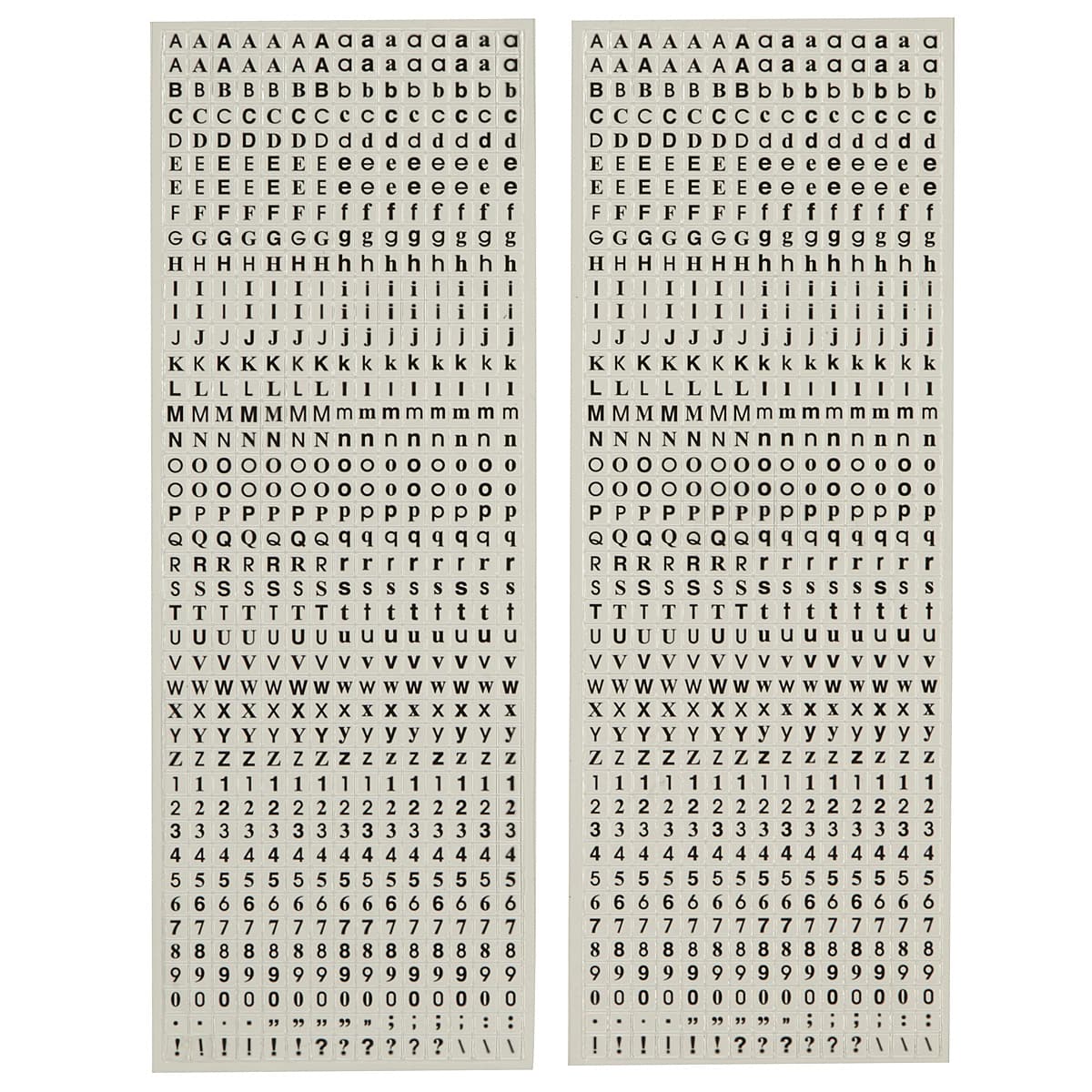 Black Mini Font Letter & Number Stickers by Recollections™