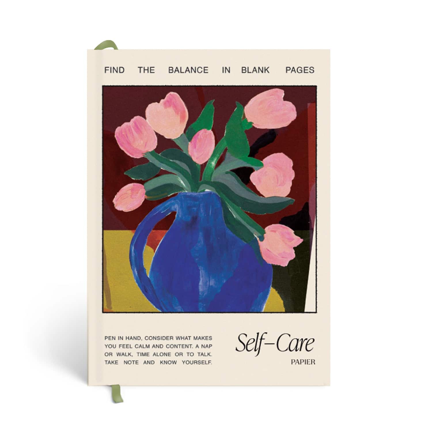 Papier 6" x 8.5" Tulip Vase Hardcover Guided Wellness Journal