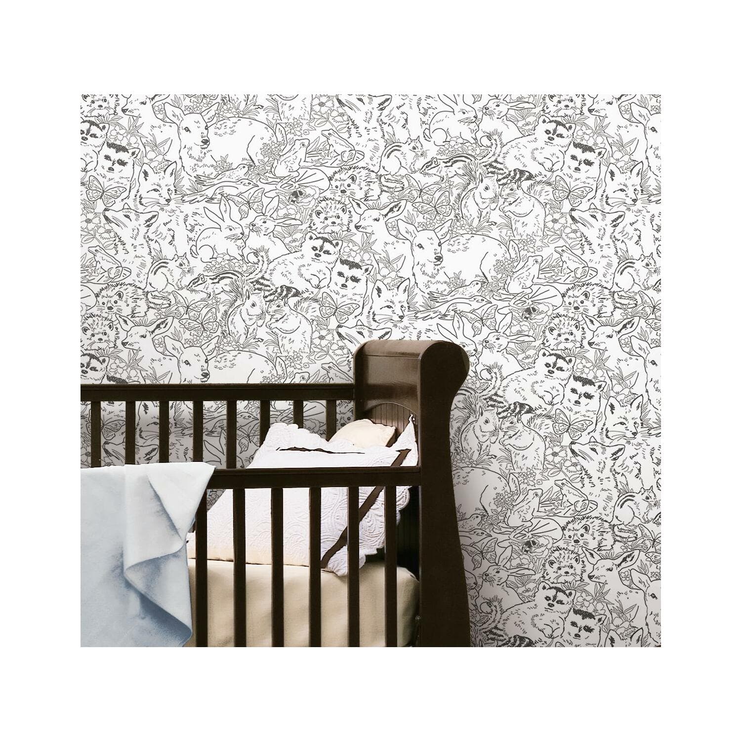 RoomMates Woodland Sketch Peel & Stick Wallpaper