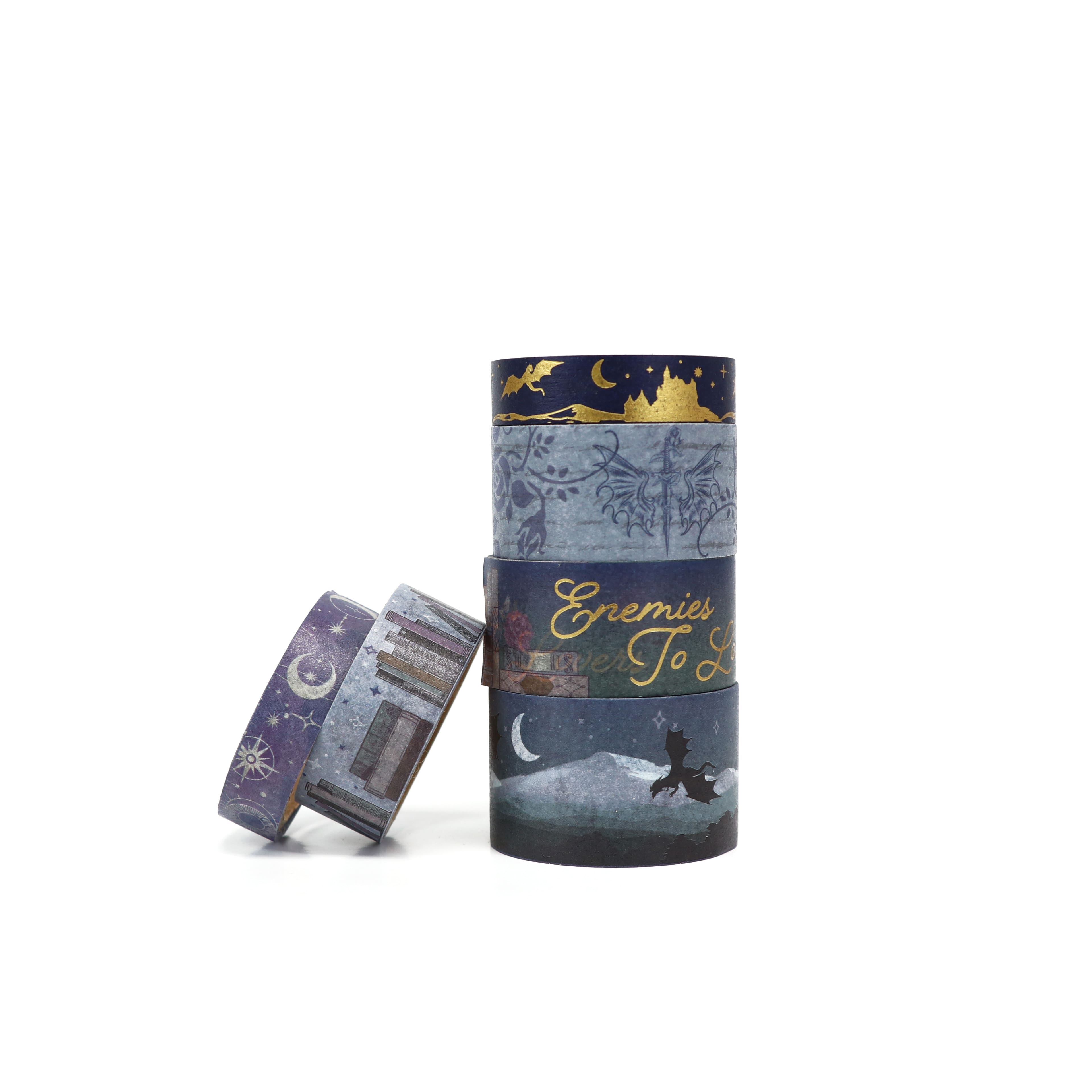 6-Piece Dark Romance Book Washi Tape Tube by Recollections™