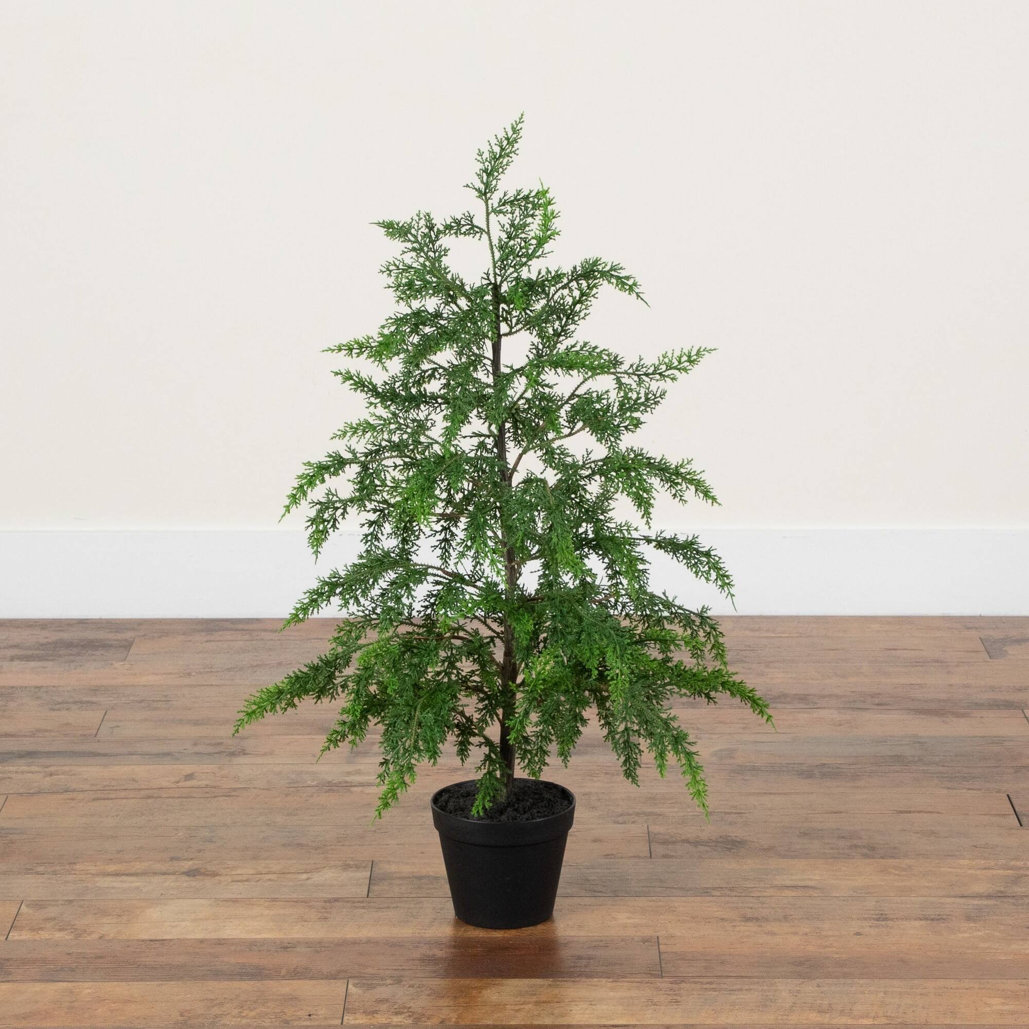 Nearly Natural 33" Unlit Artificial Real Touch Drooping Cedar Christmas Tree