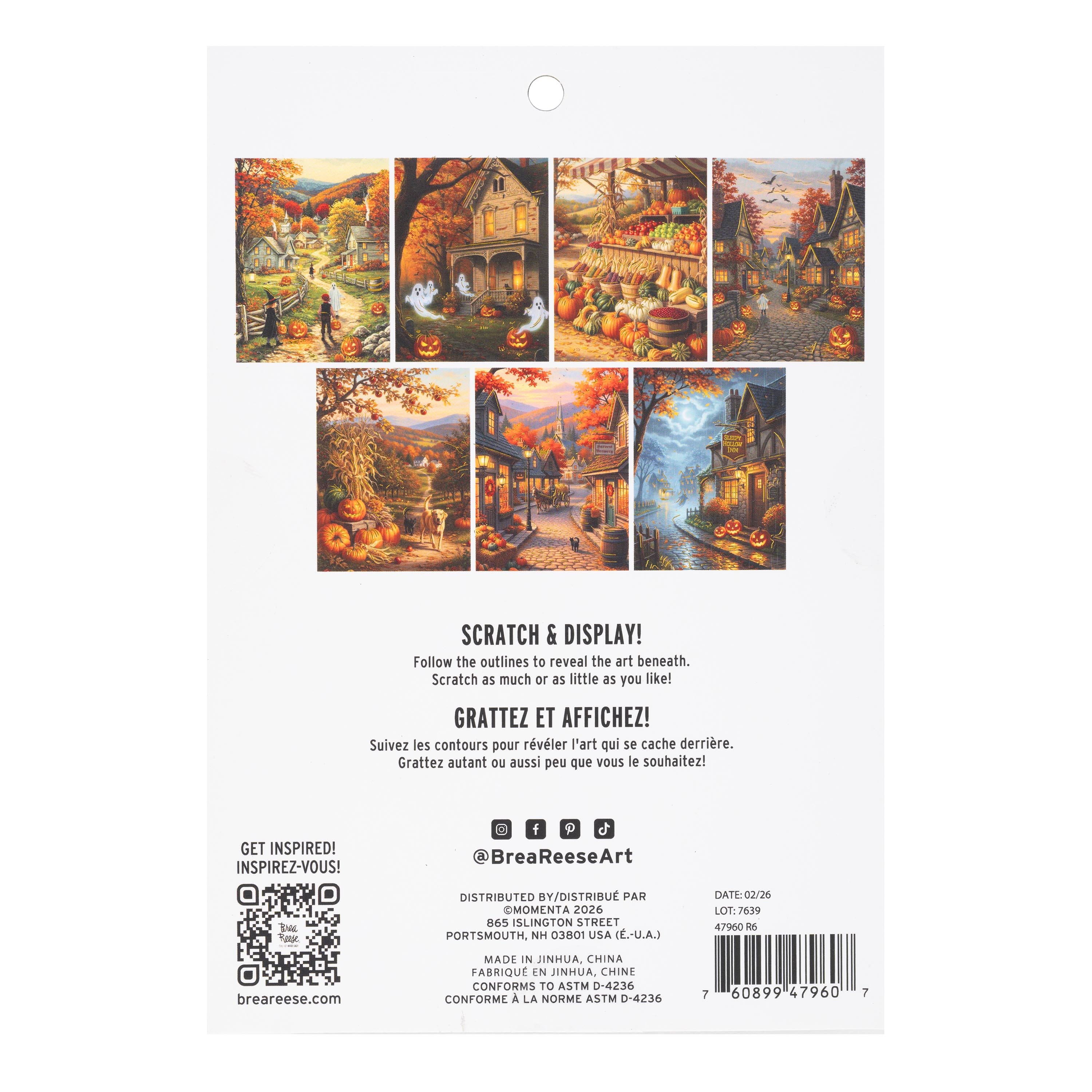 Brea Reese® 6" x 8" Hometown Halloween Scratch Art Paper Pad