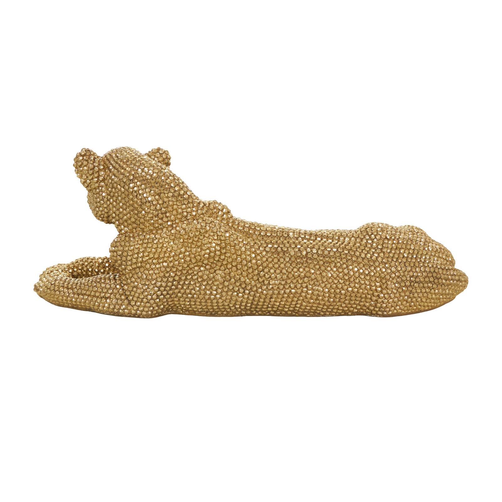 25" Gold Leopard Sculpture