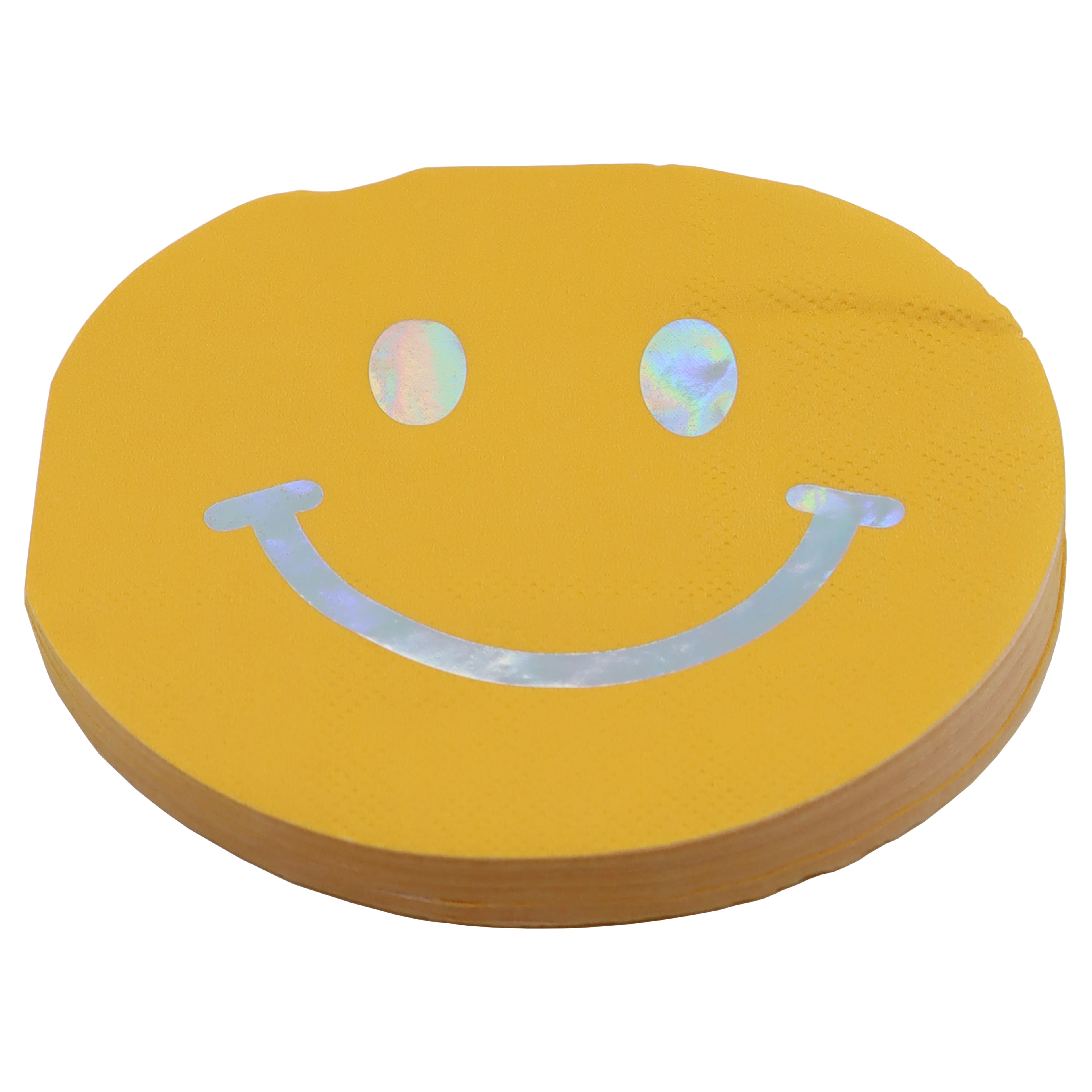 24 Packs: 20 ct. (480 total) Yellow Smiley Face Beverage Napkins by Celebrate It™