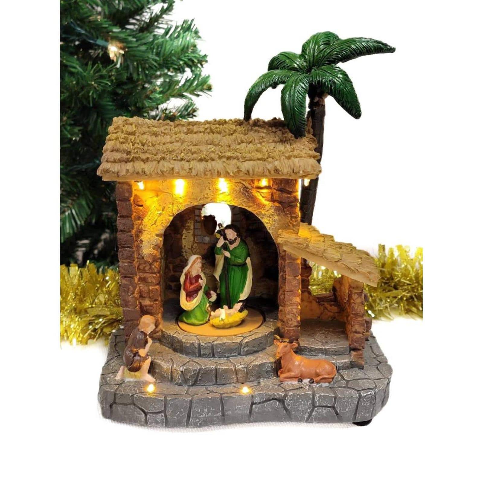 Wizardi 20" Christmas Village Traditional Stale Nativity Scene Decoration