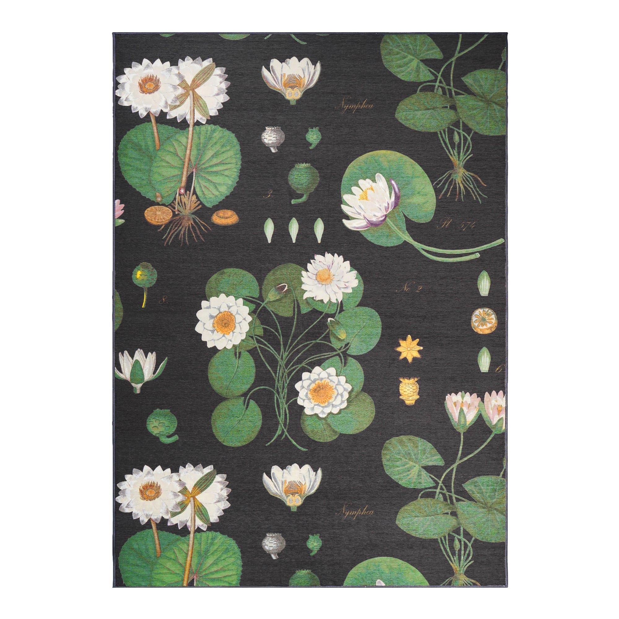 My Magic Carpet Lotus Kettle Multicolor Washable Rug - 5' x 7'