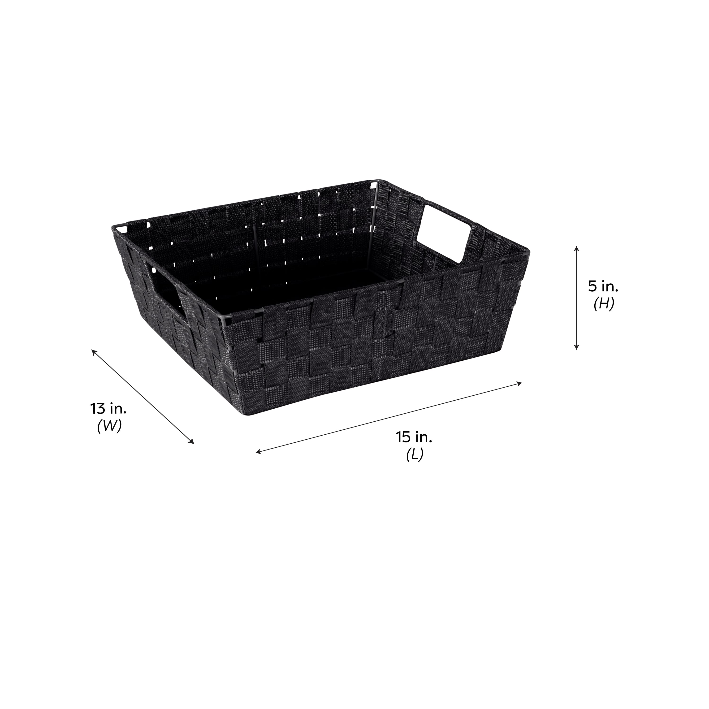 Simplify Large Woven Storage Shelf Bin