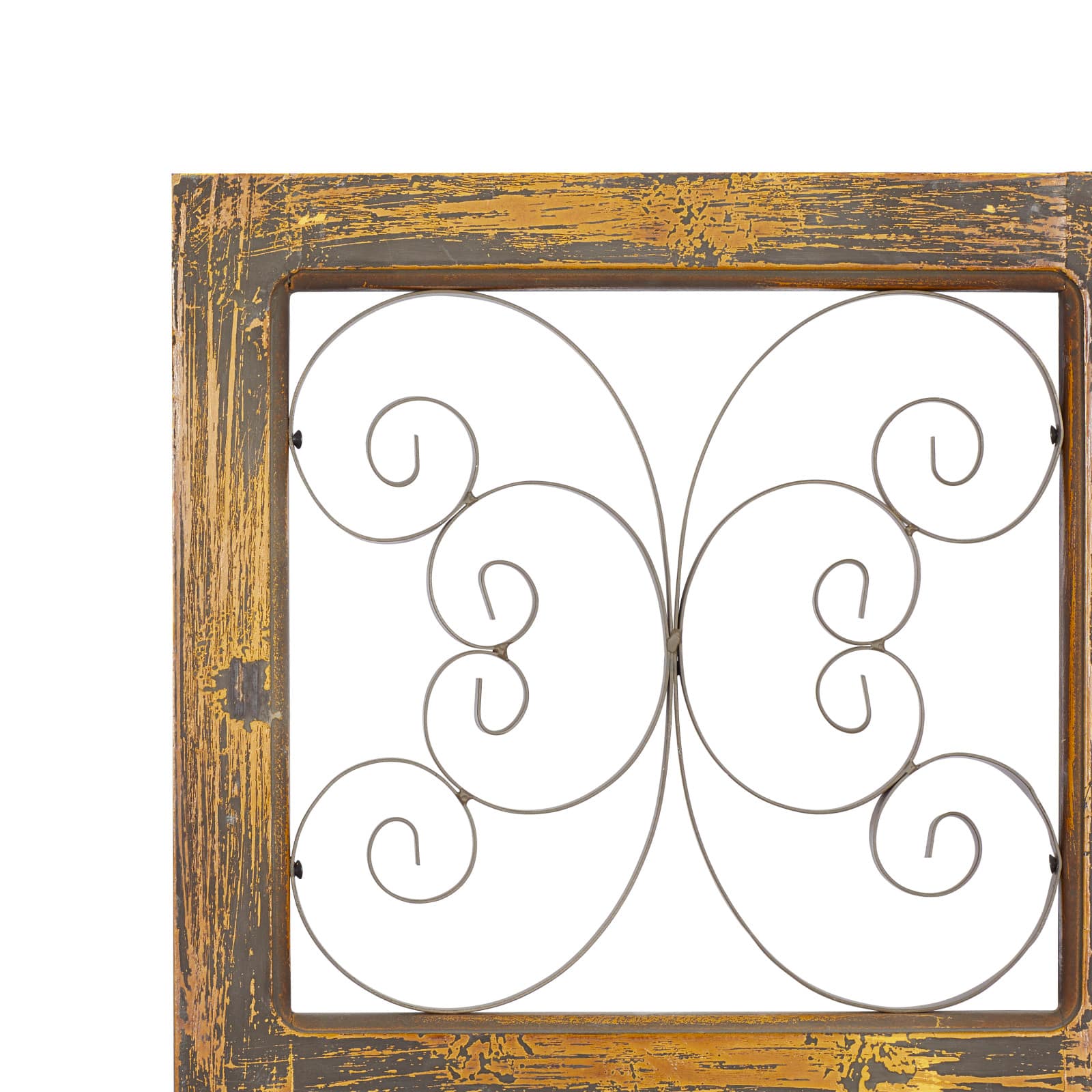 Brown Rustic Ornamental Wood & Metal Wall Décor