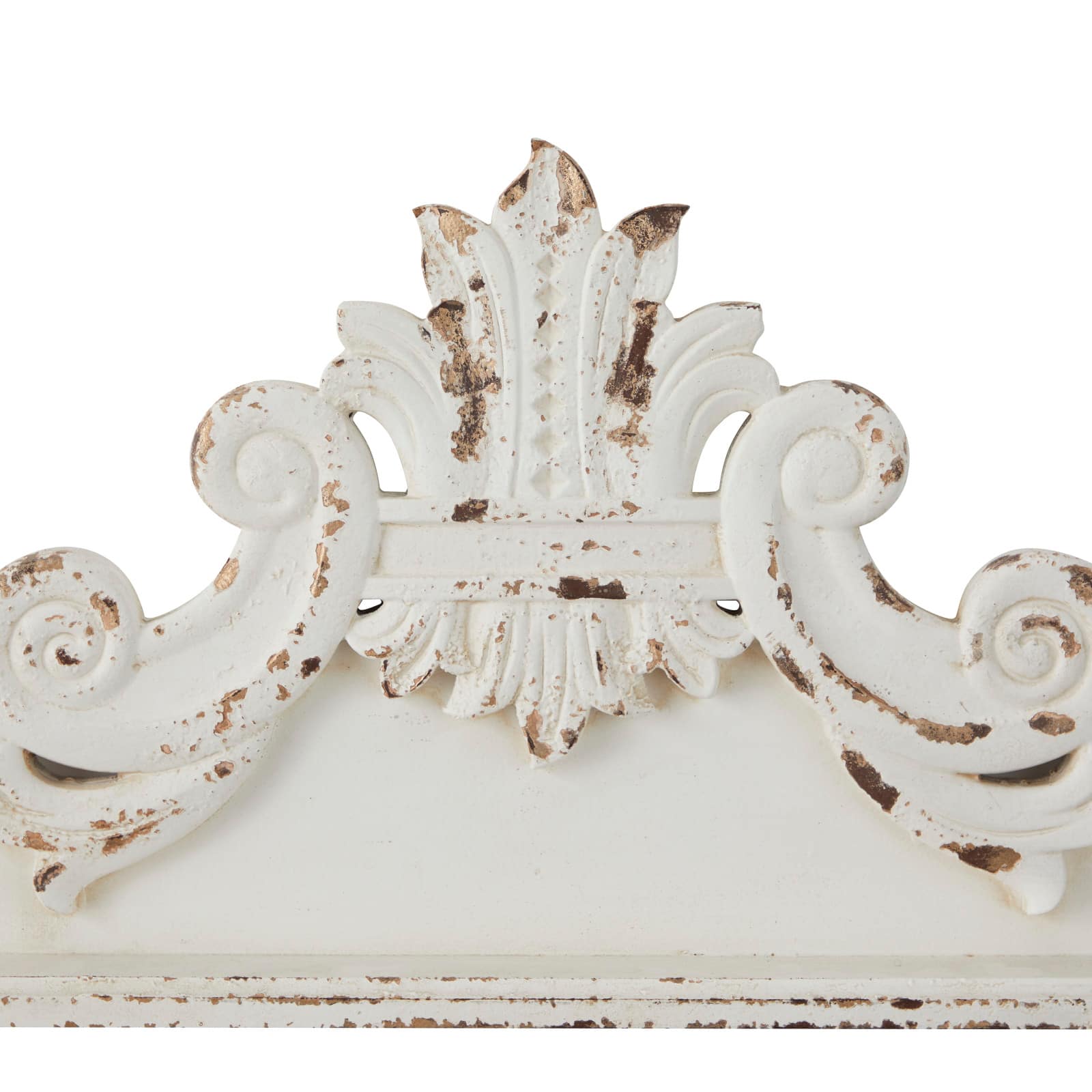 White Wood French Country Carved Wall Decor 14" x 39" x 3"