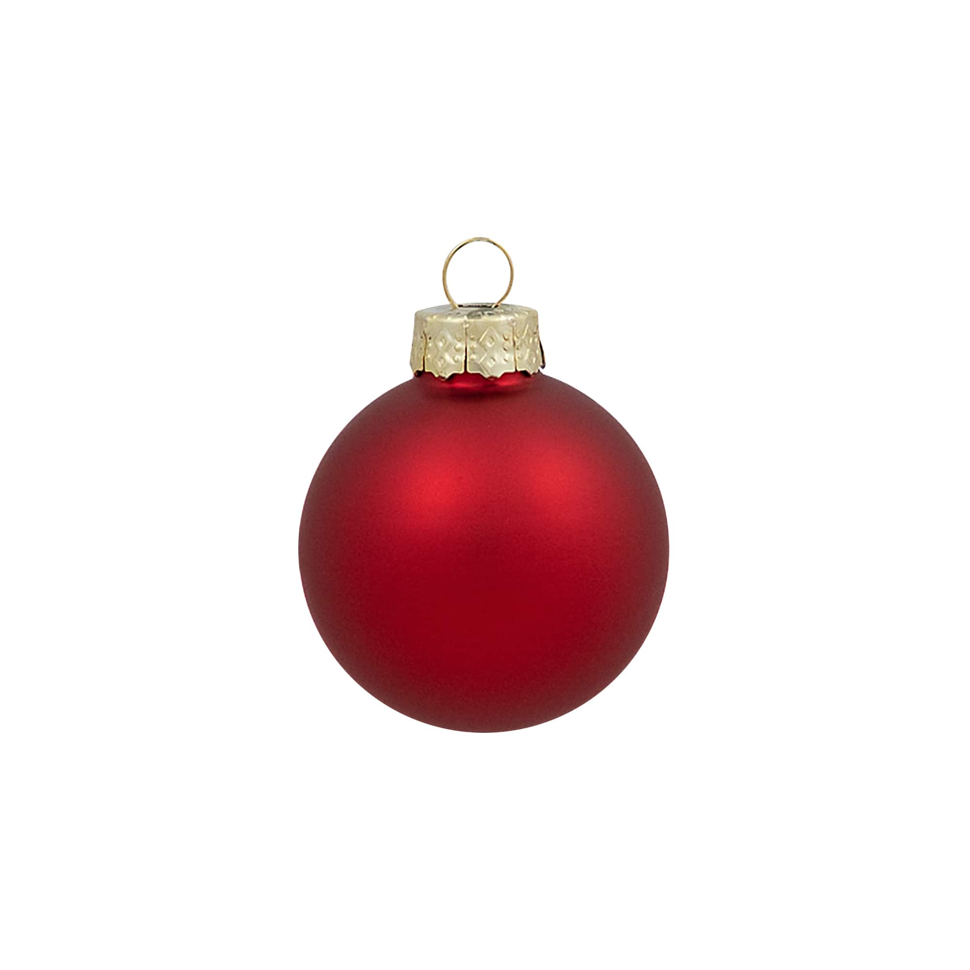 Northlight 1.5" Red 2-Finish Christmas Glass Ball Ornaments Set