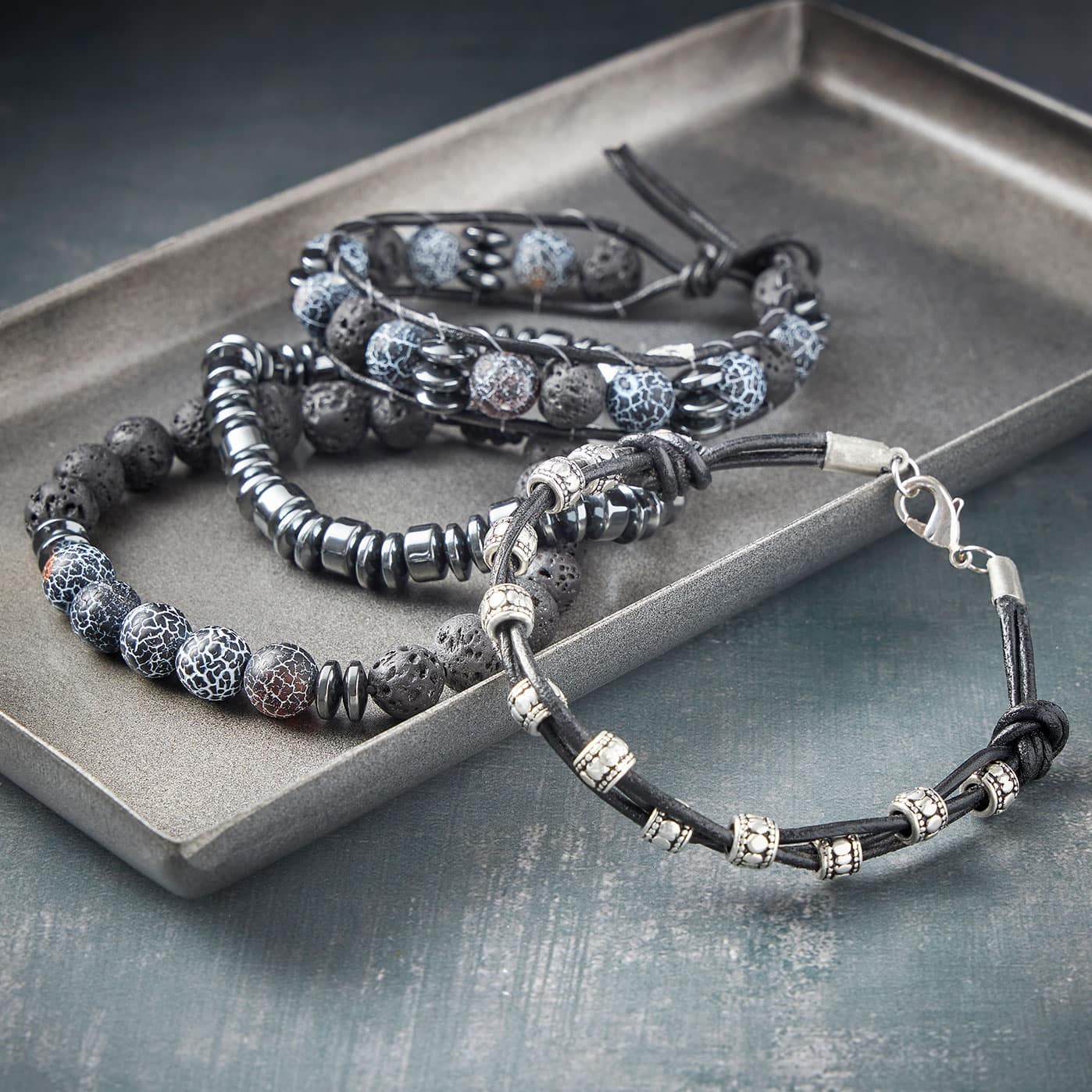Men's Semi-Precious Stone Leather Bracelet | Projects | Michaels