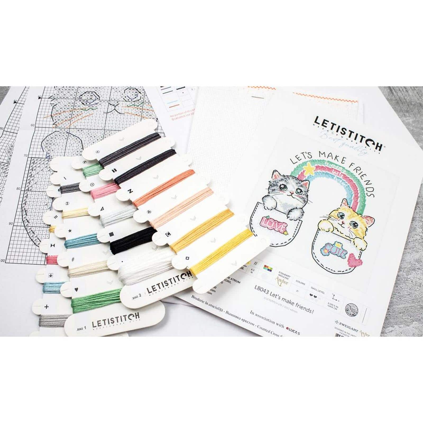 Letistitch Let's make friends! Counted Cross Stitch Kit