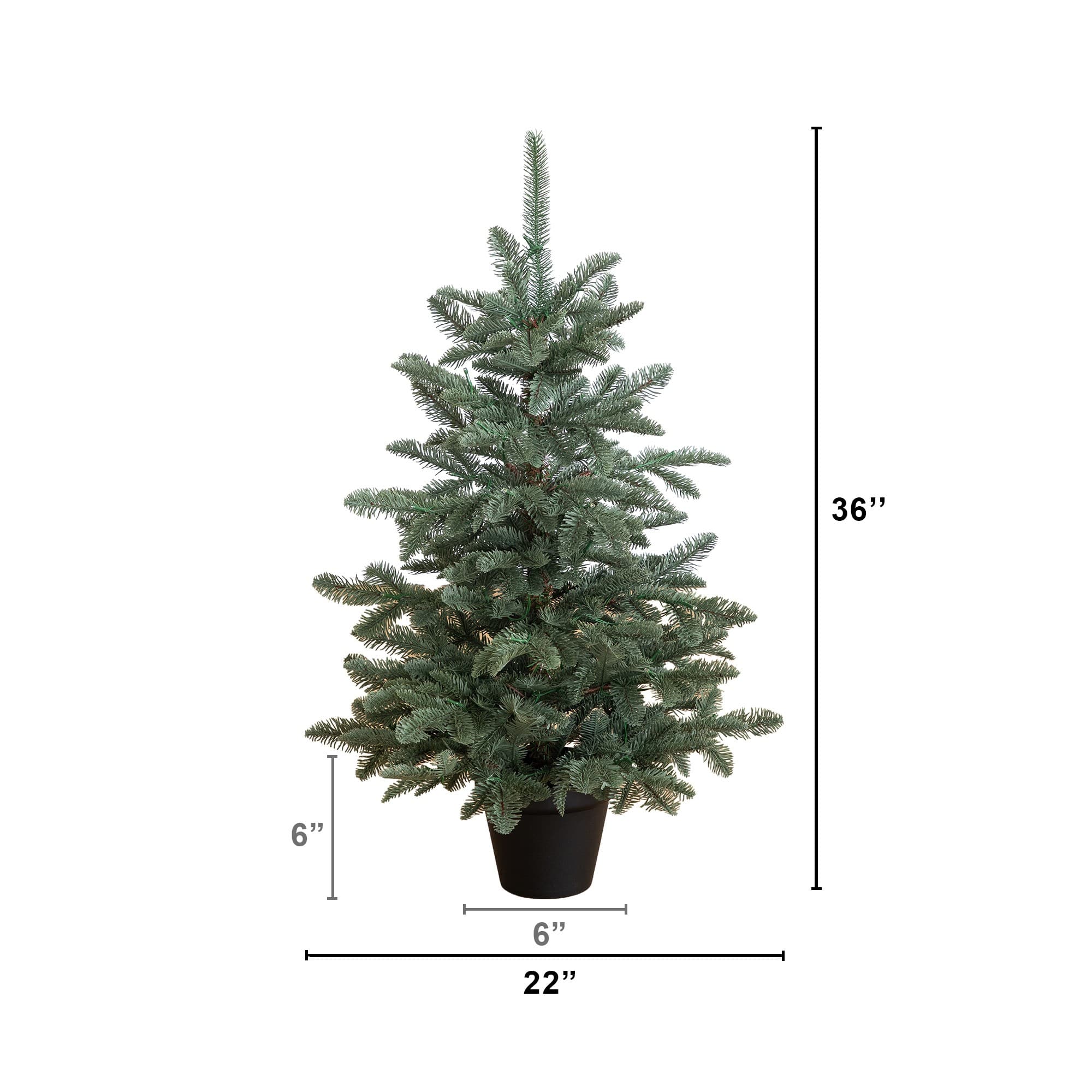 Nearly Natural 3ft. Pre-Lit Artificial Christmas Pine Tree, Warm White LED Lights