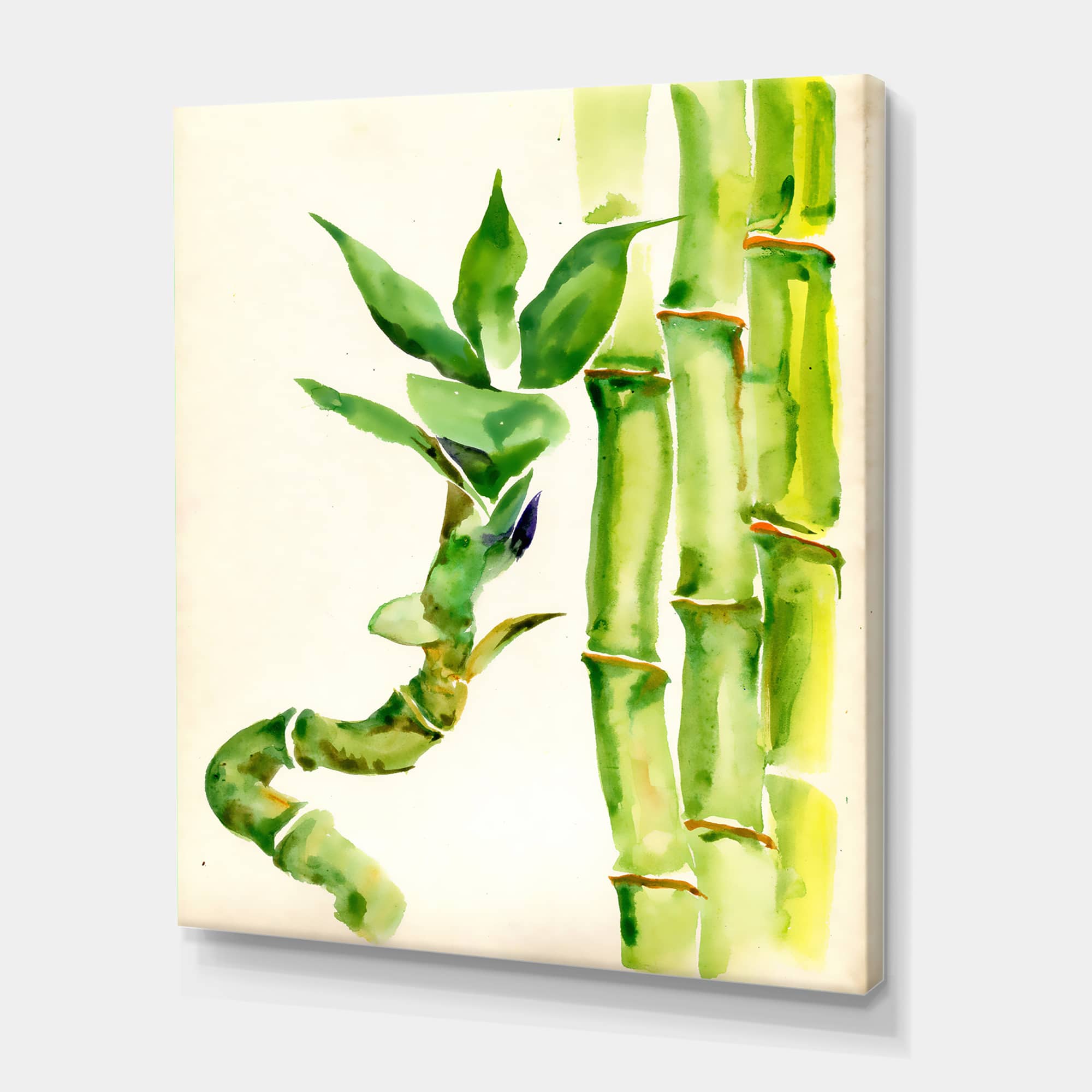 Designart - Bamboo Branches In The Forest VI - Tropical Canvas Wall Art Print