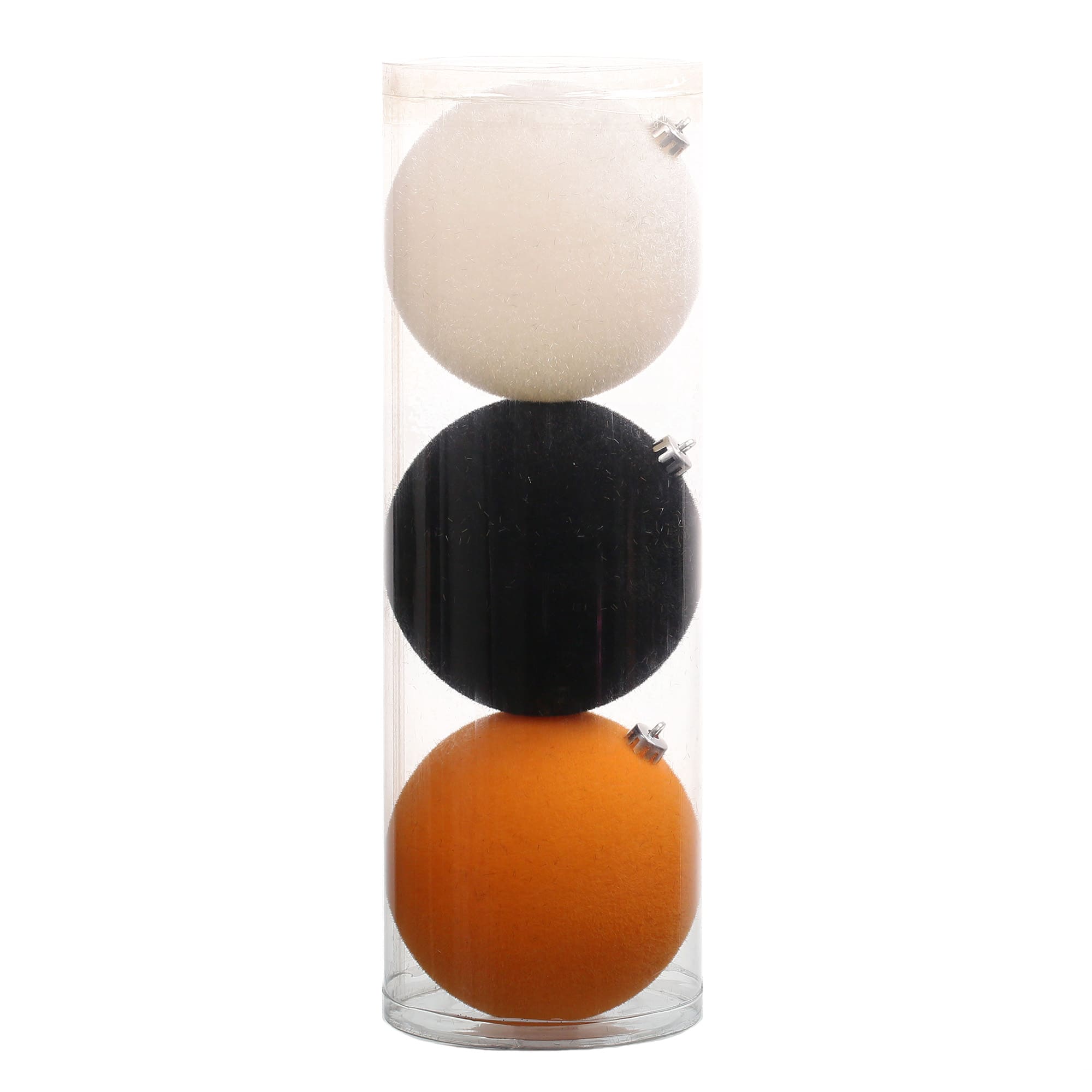 3 Pack 4.75" Halloween Flocked Shatterproof Ball Ornaments by Ashland®