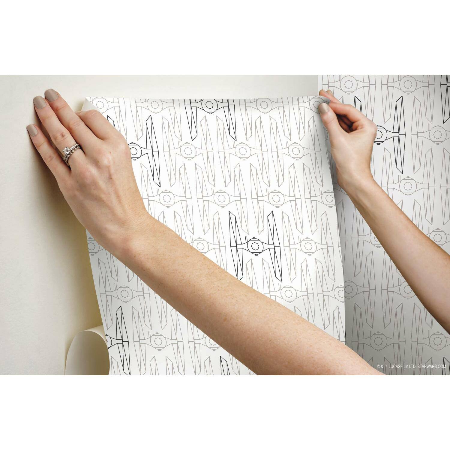 RoomMates Star Wars Tie Fighter Peel & Stick Wallpaper