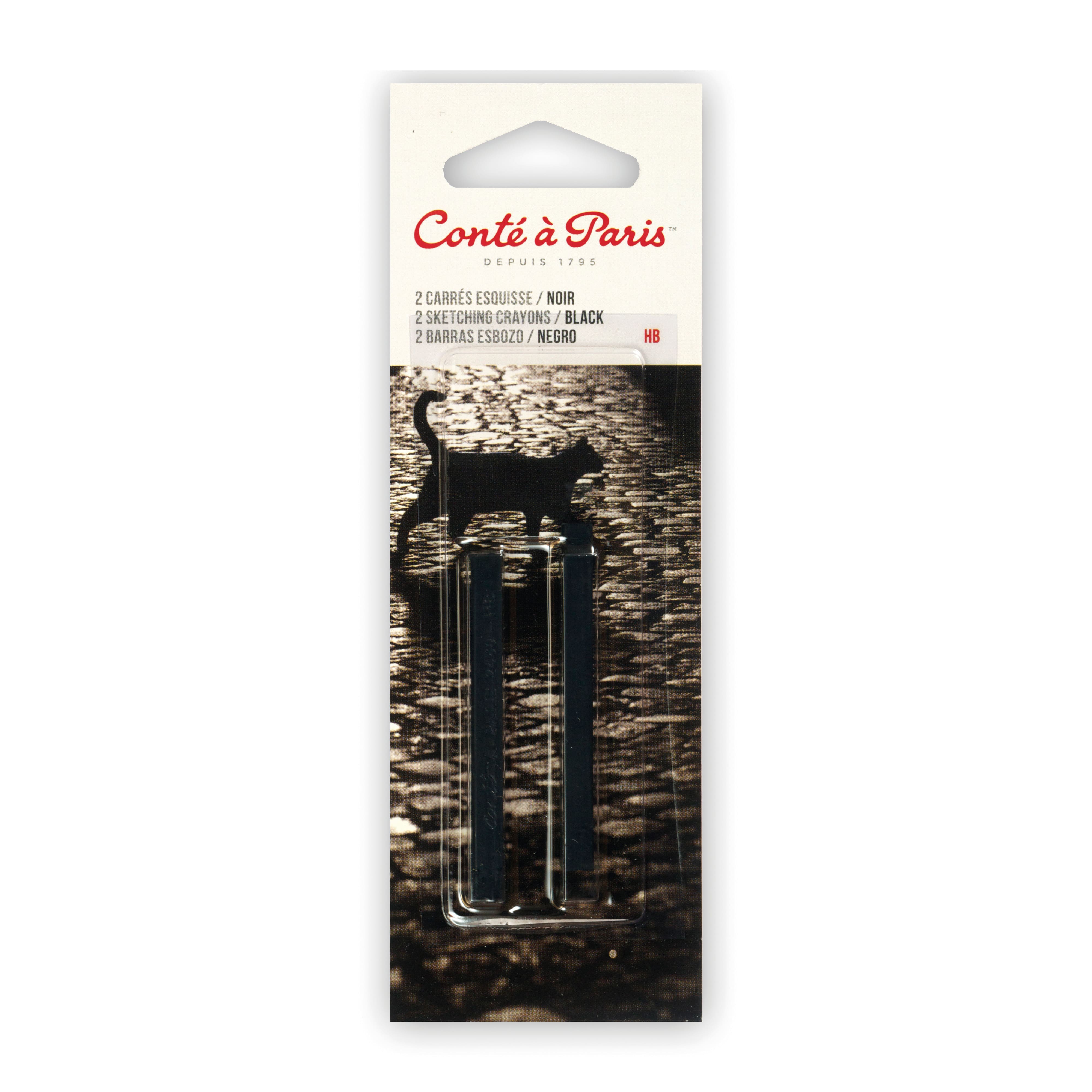 Conté à Paris™ Black HB 2460 Sketching Crayons, 2ct.