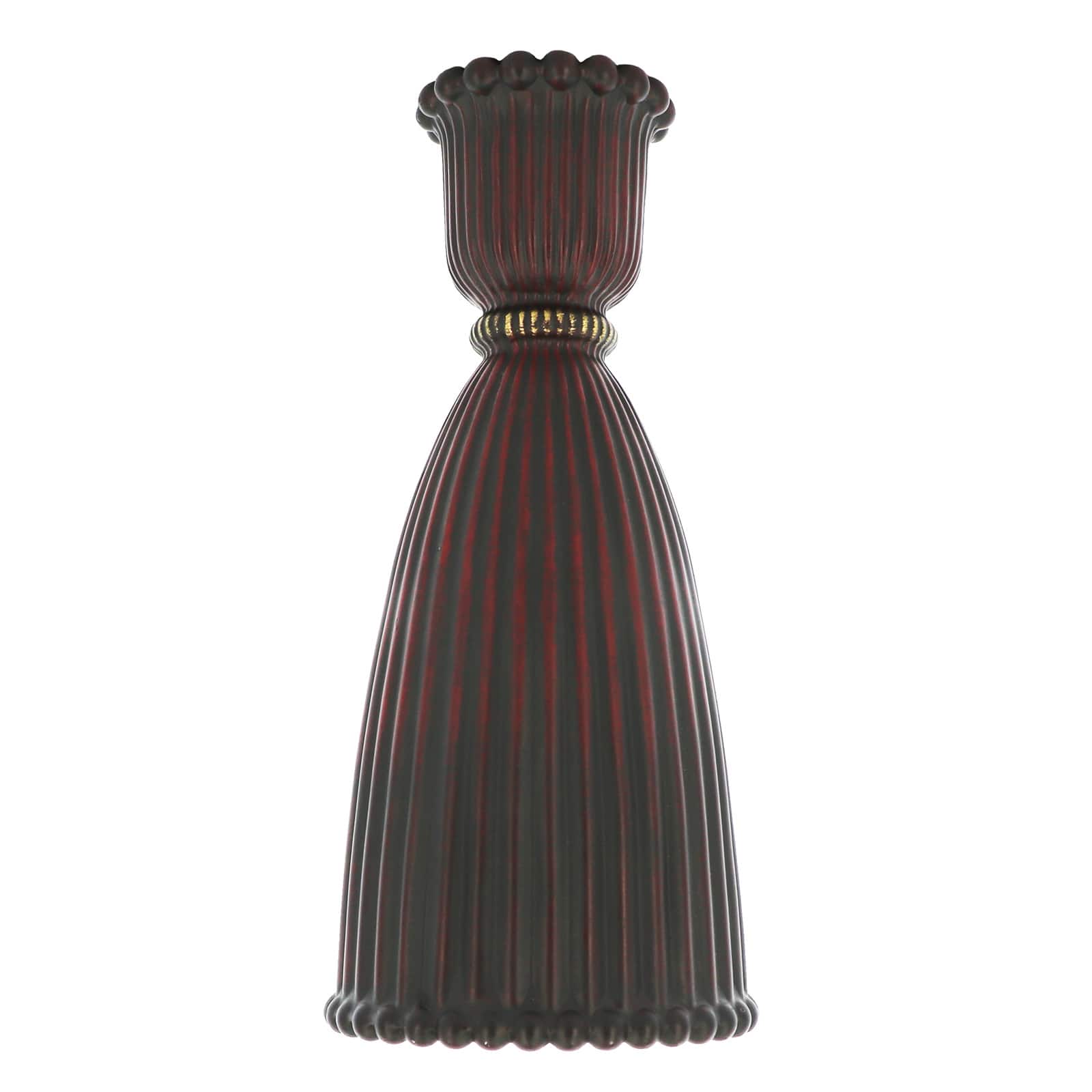 6.25" Dark Red Fluted Taper Candle Holder by Ashland®