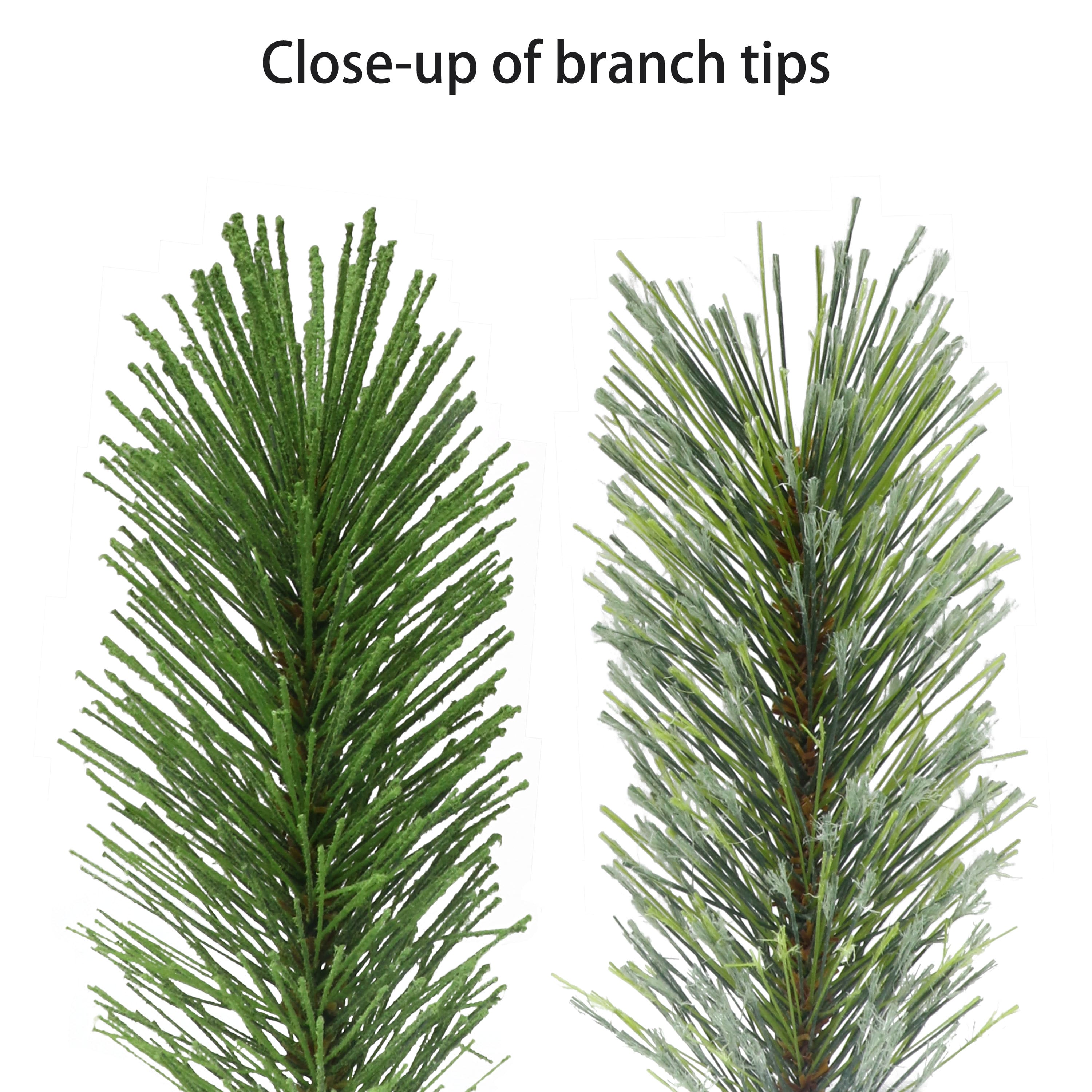 9ft. Pre-Lit Artificial Oklahoma Pine Tree, Warm White LED Lights
