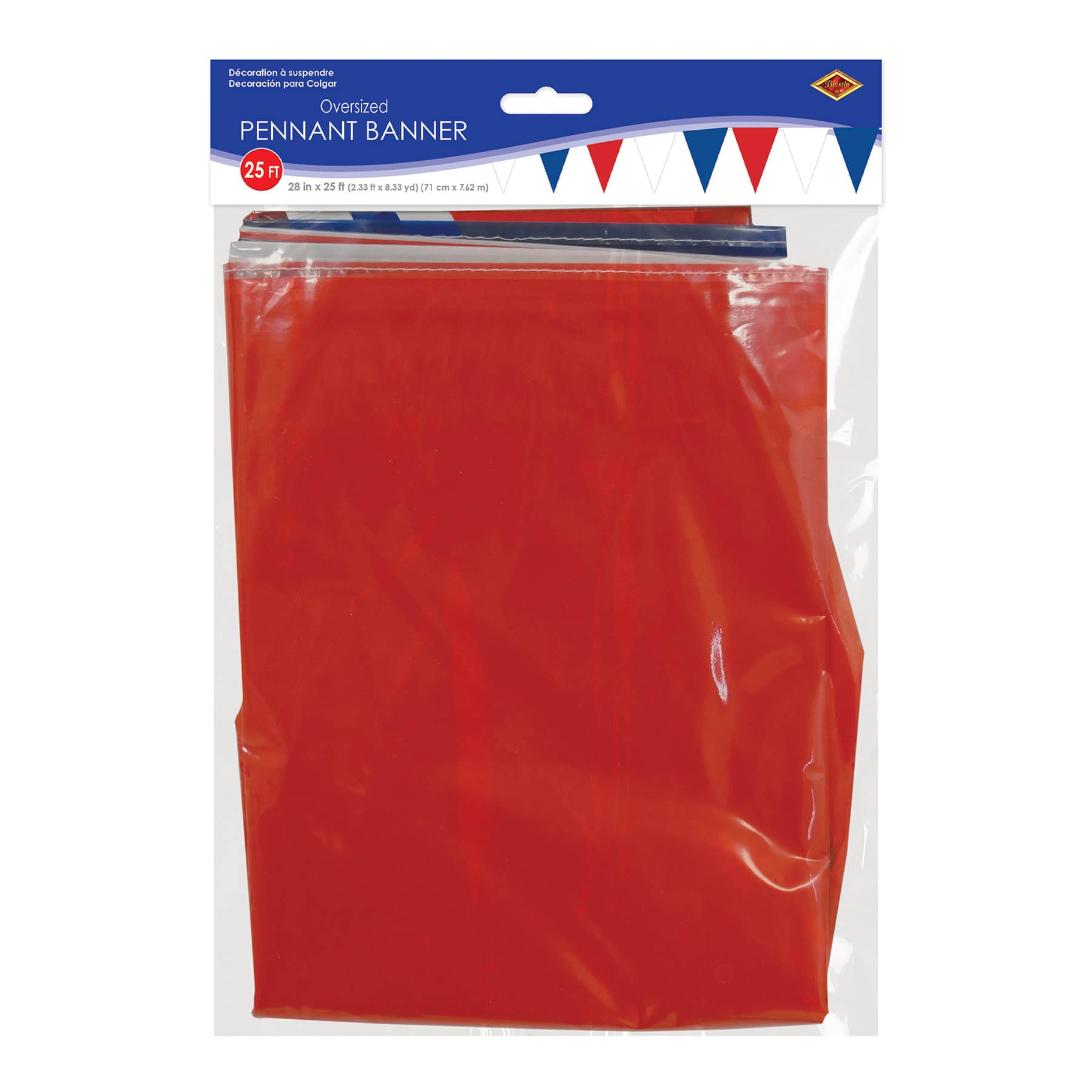 Beistle 25ft. Red, White & Blue Oversized Pennant Banner