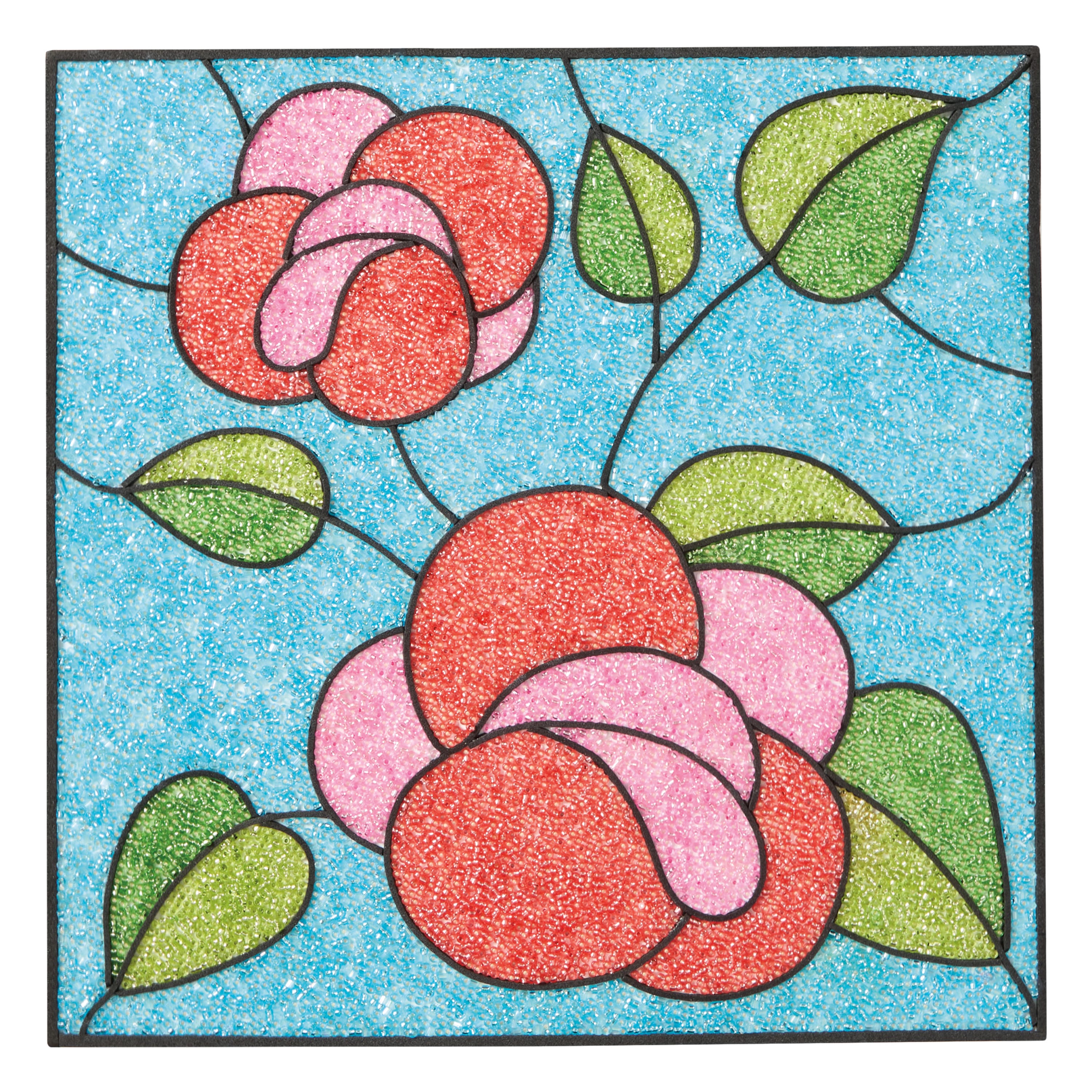 10" x 10" Rose Flowers Bead Art Kit by Make Market®