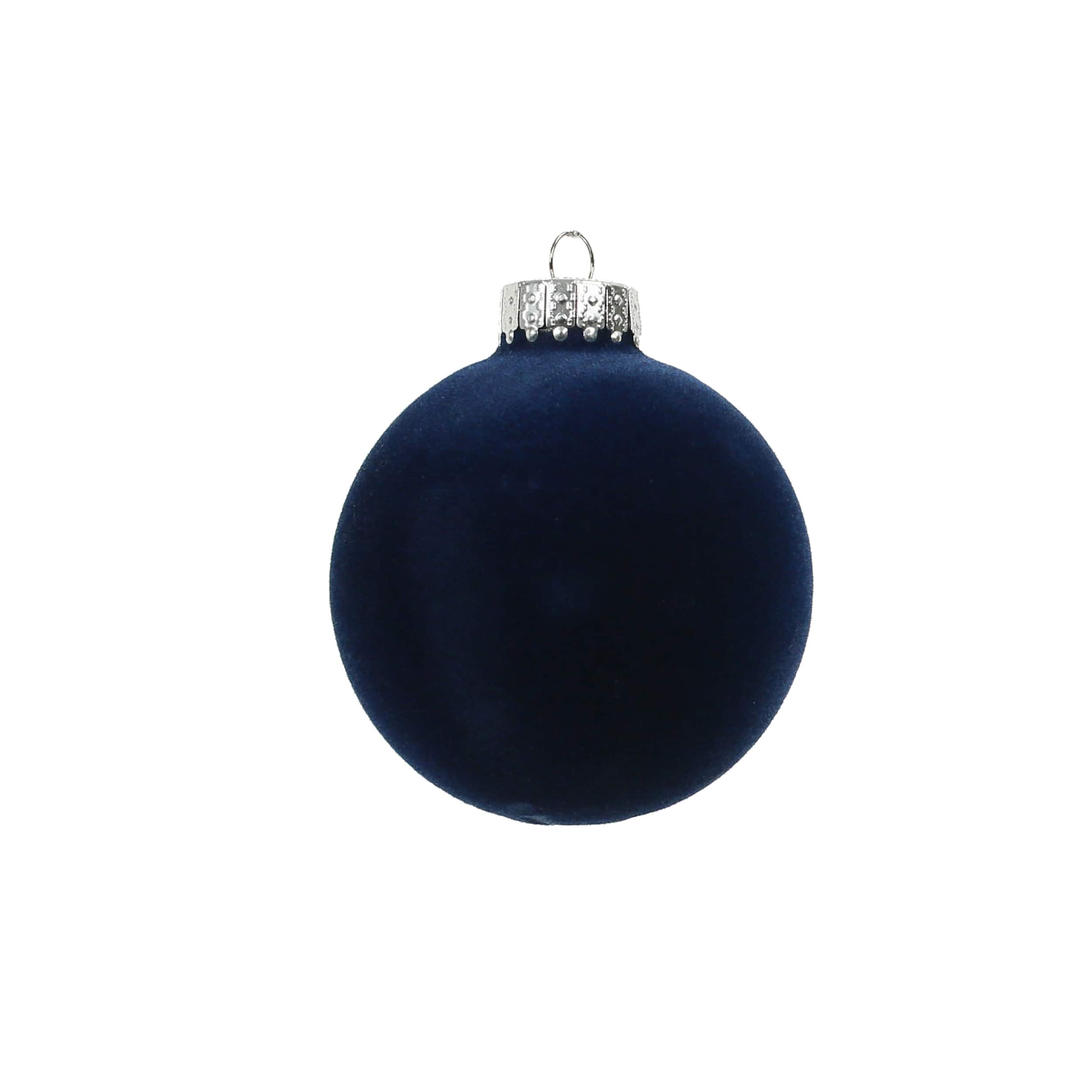 6 Pack 2.5&#x22; Flocked Glass Ball Ornaments by Ashland&#xAE;