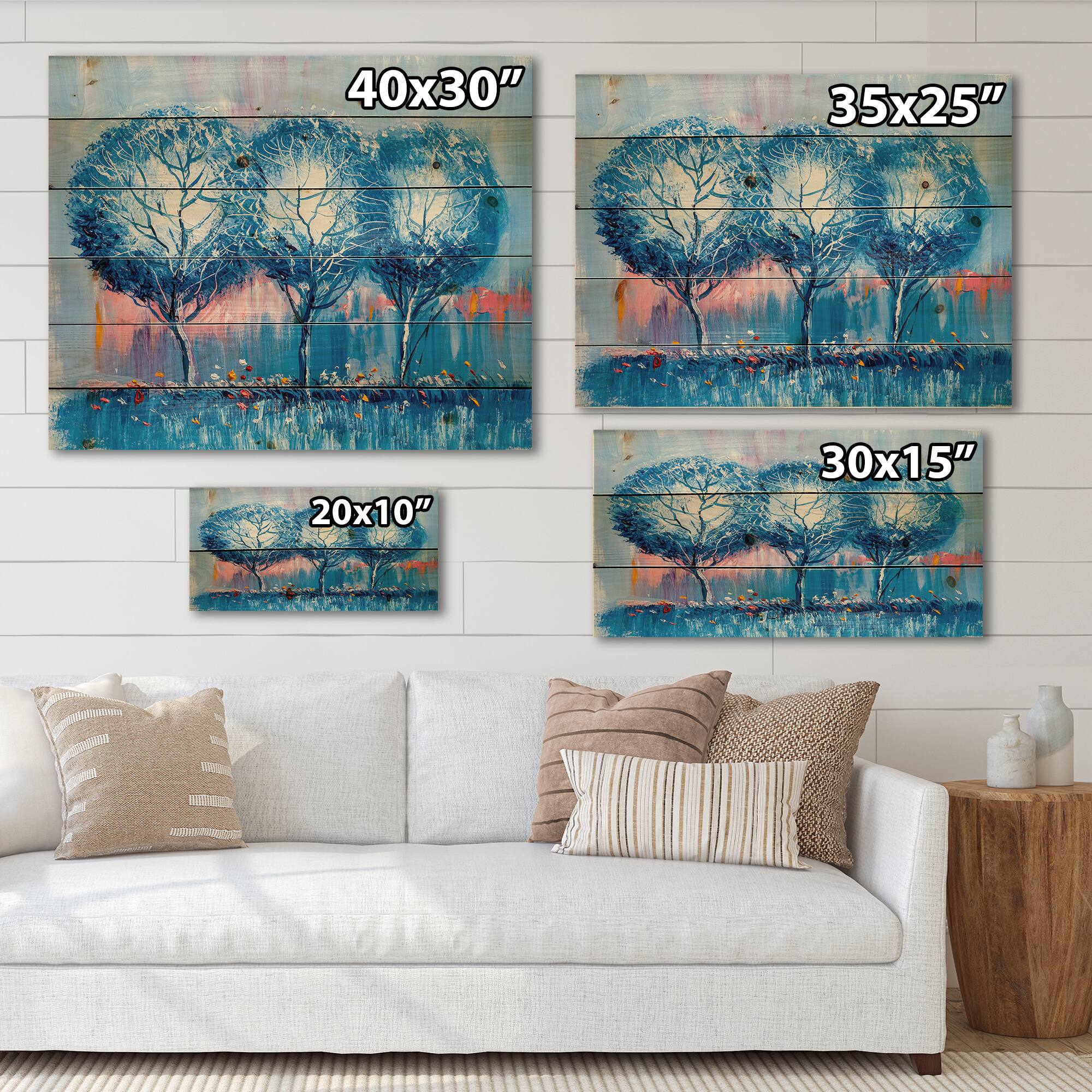 Designart - Colourful Trees Impressionist Landscape III