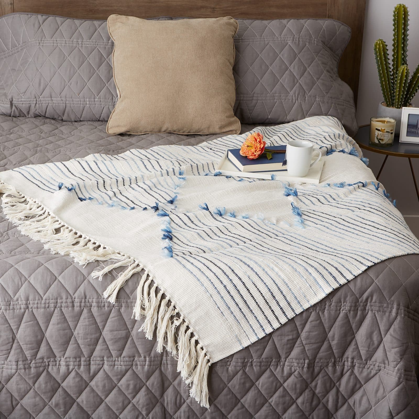 DII® French Blue Diamond Cut Throw