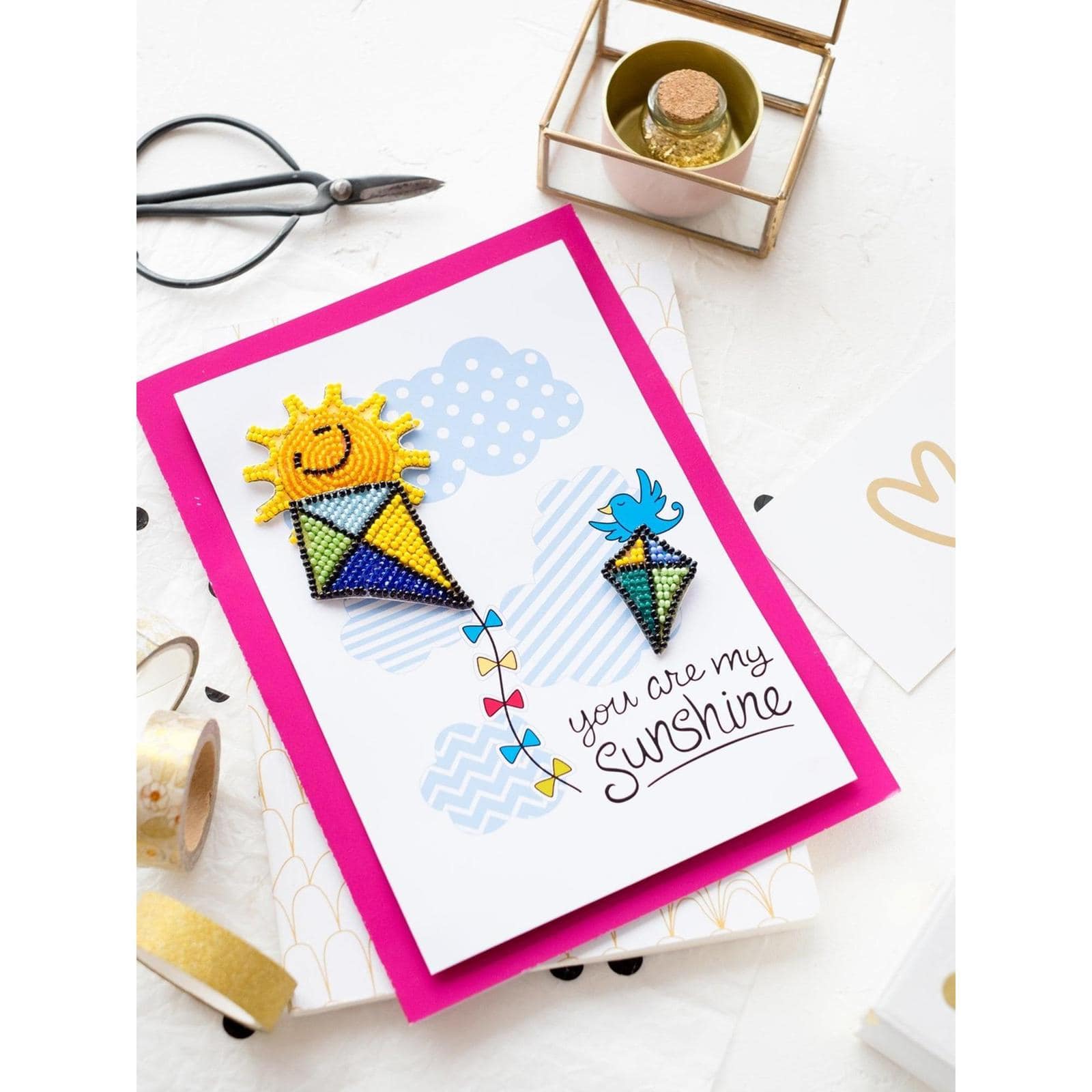 Abris Art Be Pleased of Your Life Postcard Cross Stitch Kit