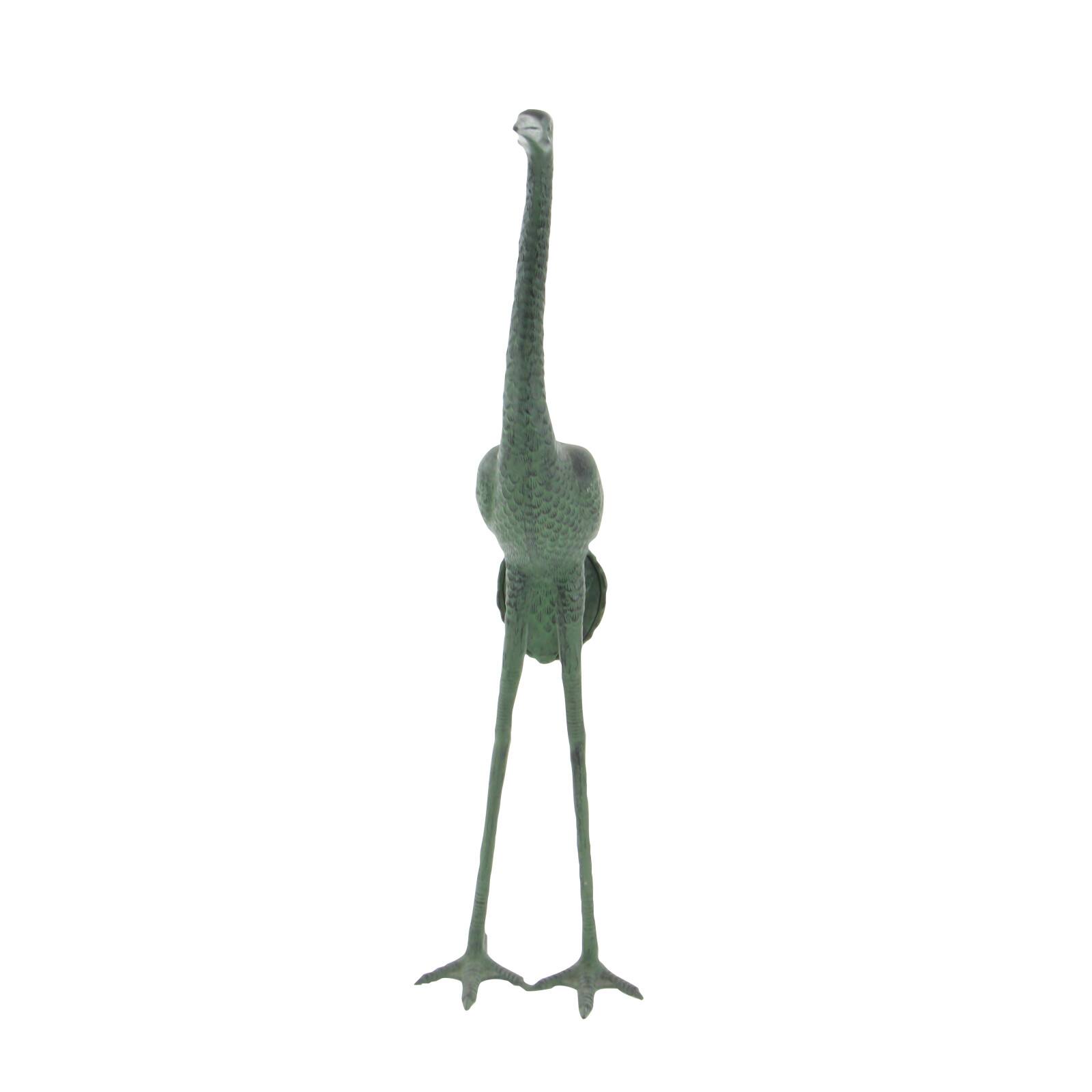 Green Aluminum Coastal Garden Bird Sculpture Set