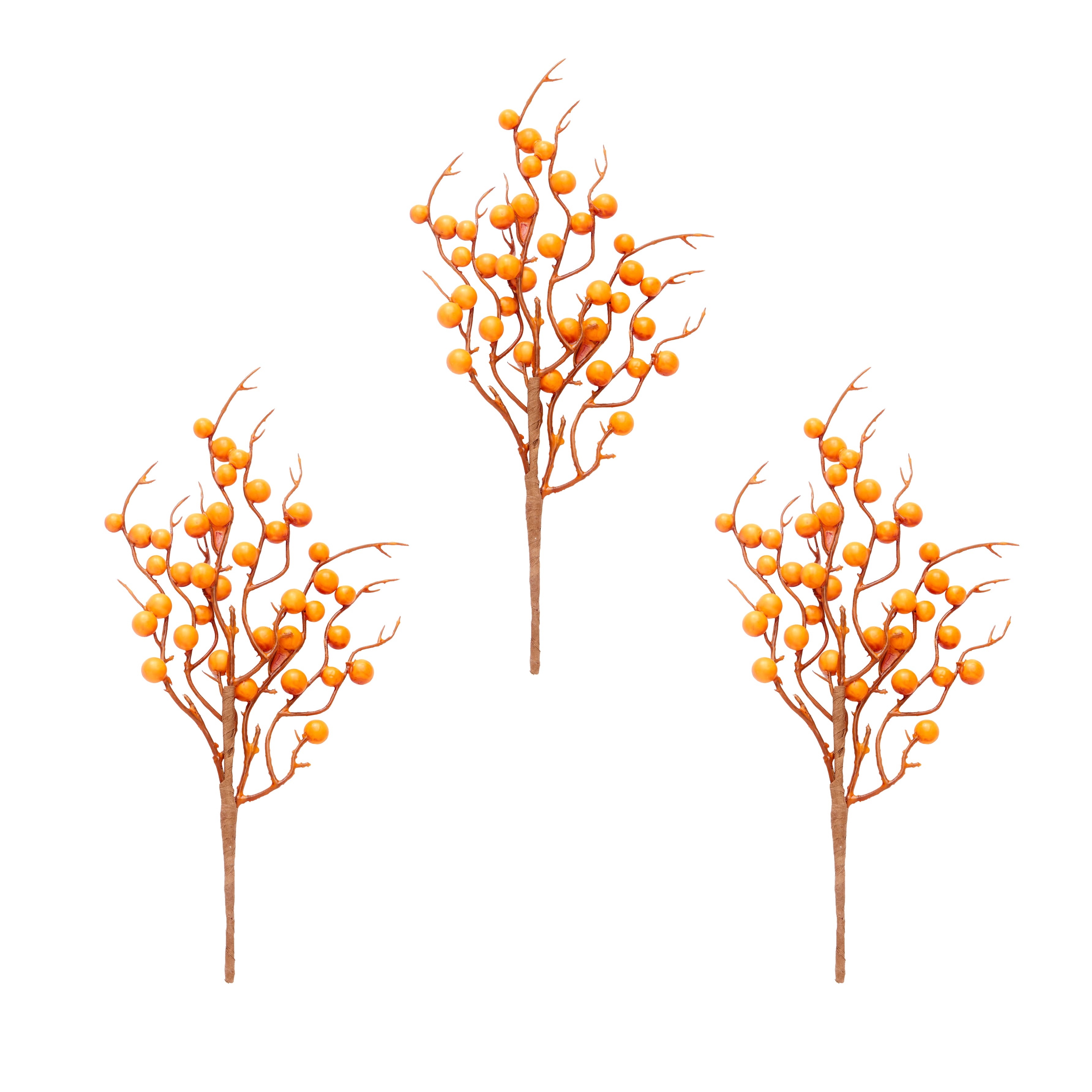 Worth Imports 12" Artificial Orange Berry Picks, 3ct.