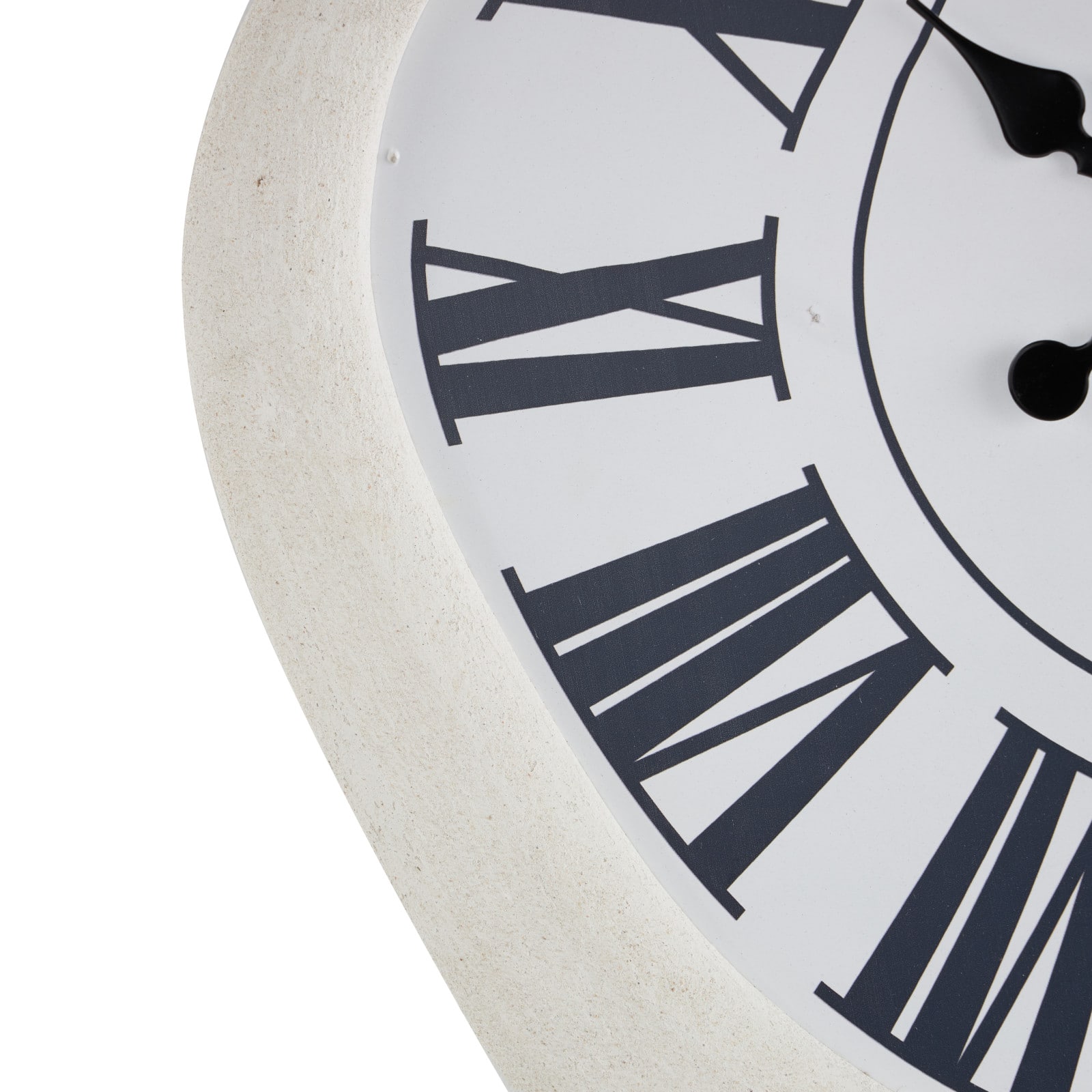 23" x 31" White Wooden Wavy Decorative Wall Clock