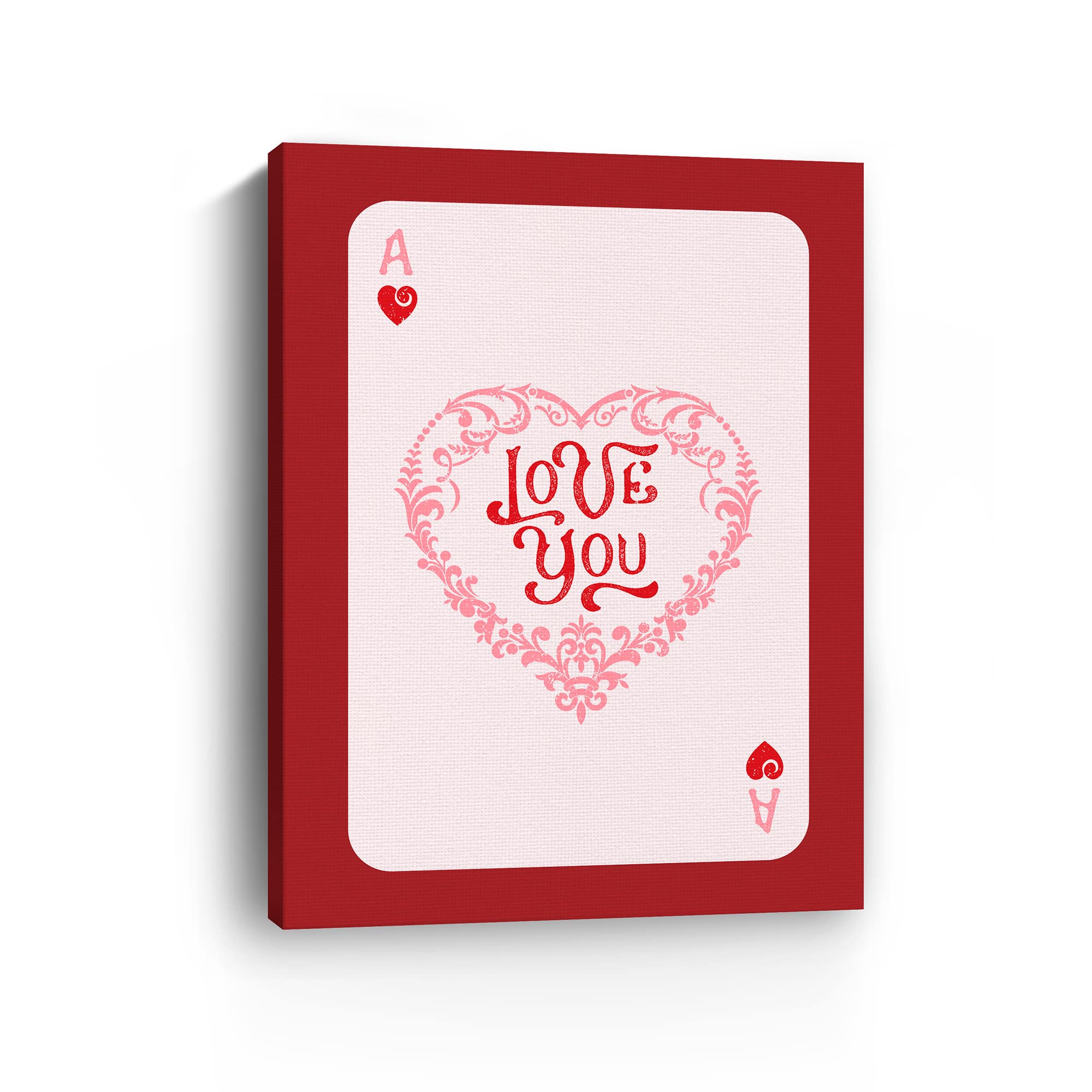 Love You Card Canvas Giclée Art