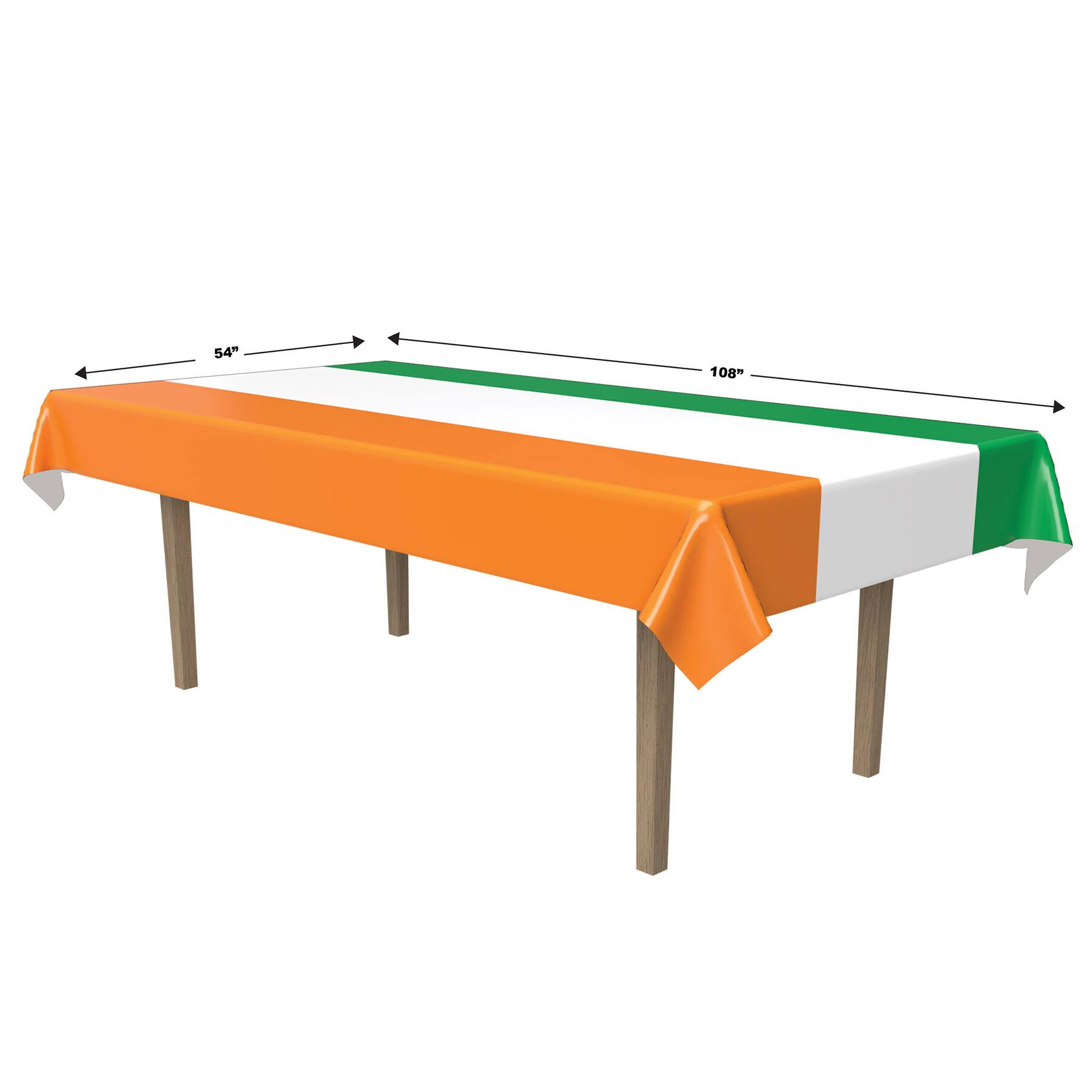 Beistle 54" x 108" Irish Plastic Table Covers, 2ct.