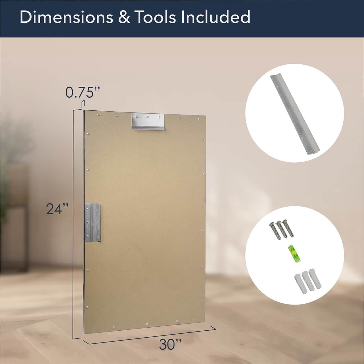 Head West Brushed Nickel 22" x 34" Float Framed Accent Mirror