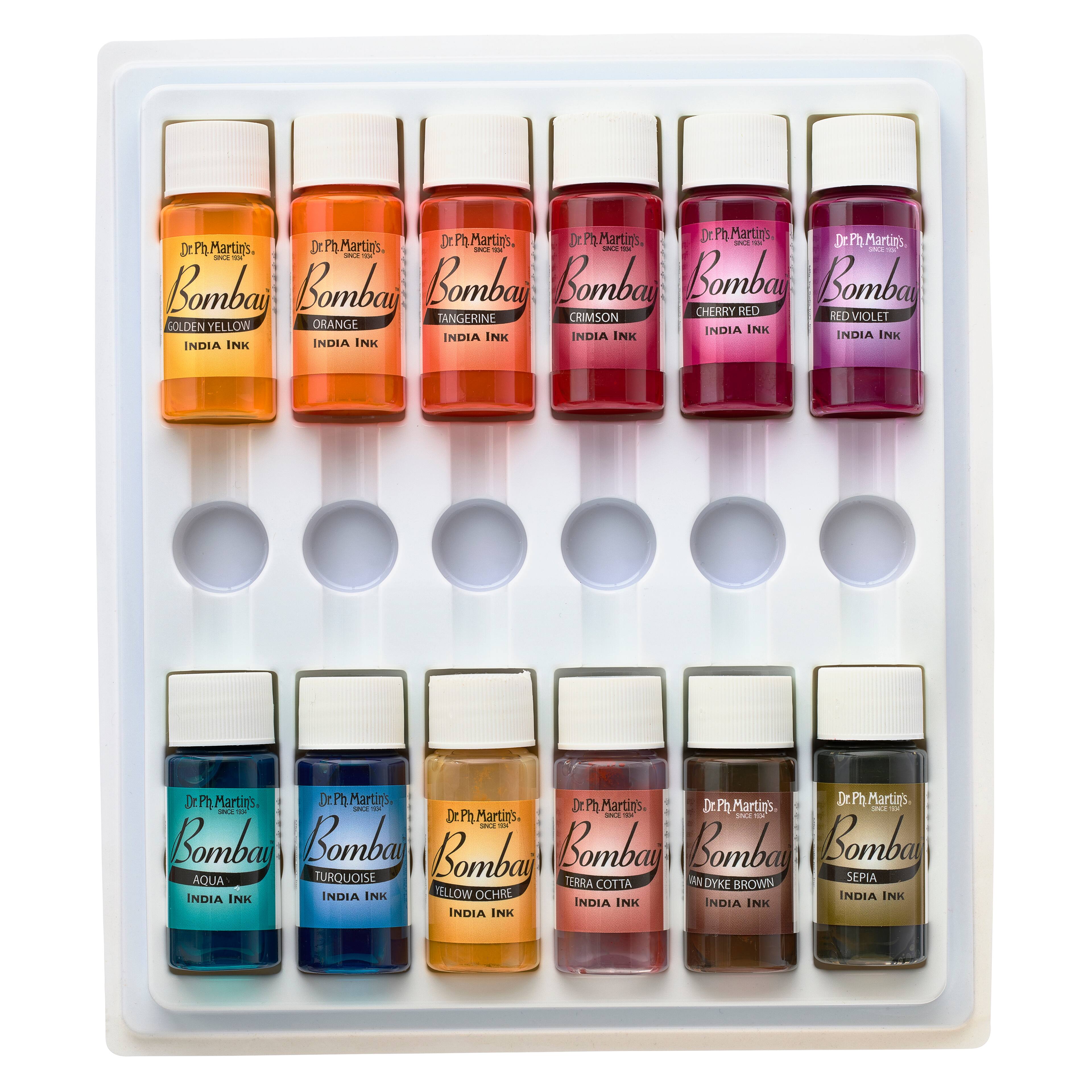 Dr. Ph. Martin's Bombay India Ink Set, 0.5oz. Set #2