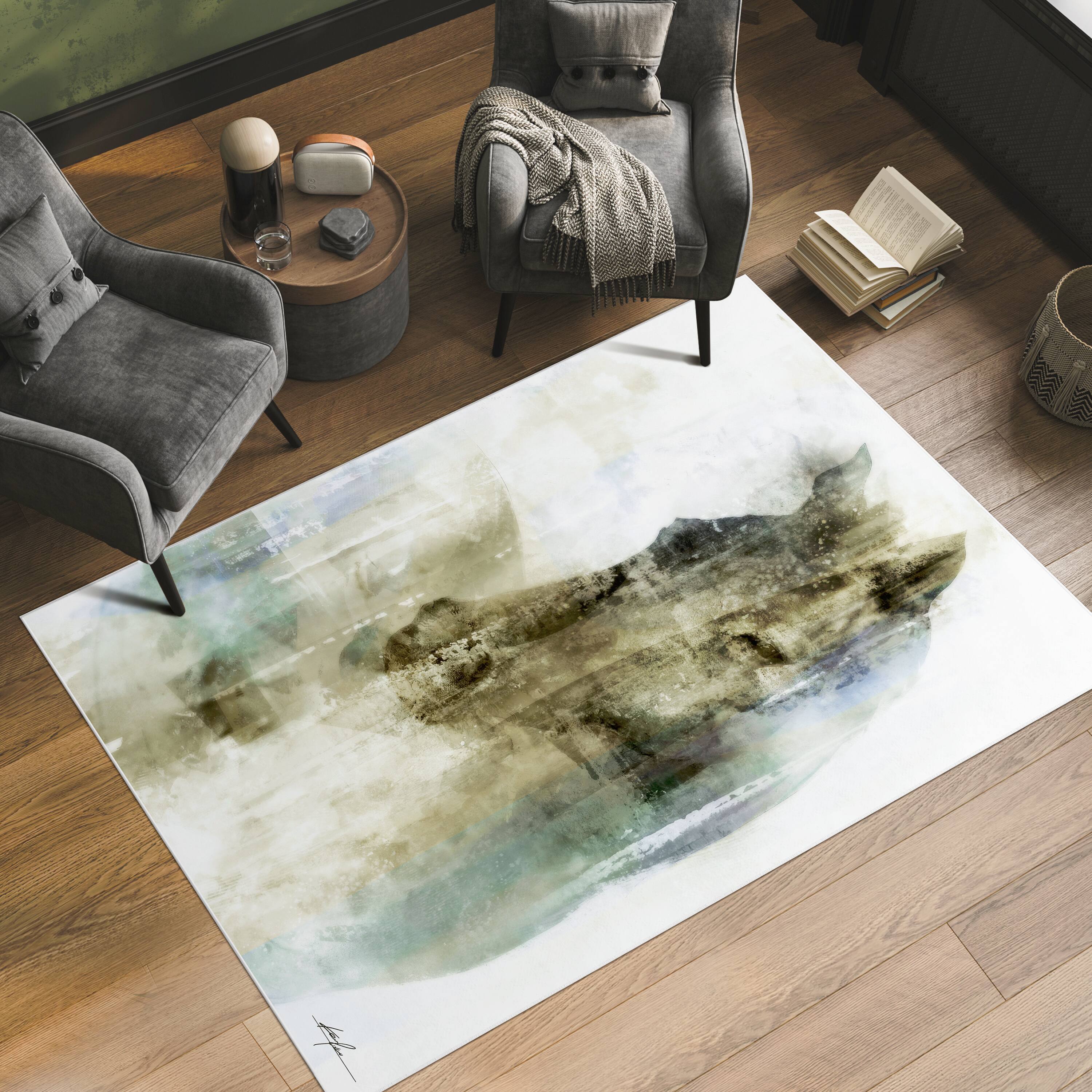 Empire Art Direct 5ft. x 7.5ft. Majestic Steed I Tapis D'Art Washable Horse Area Rug