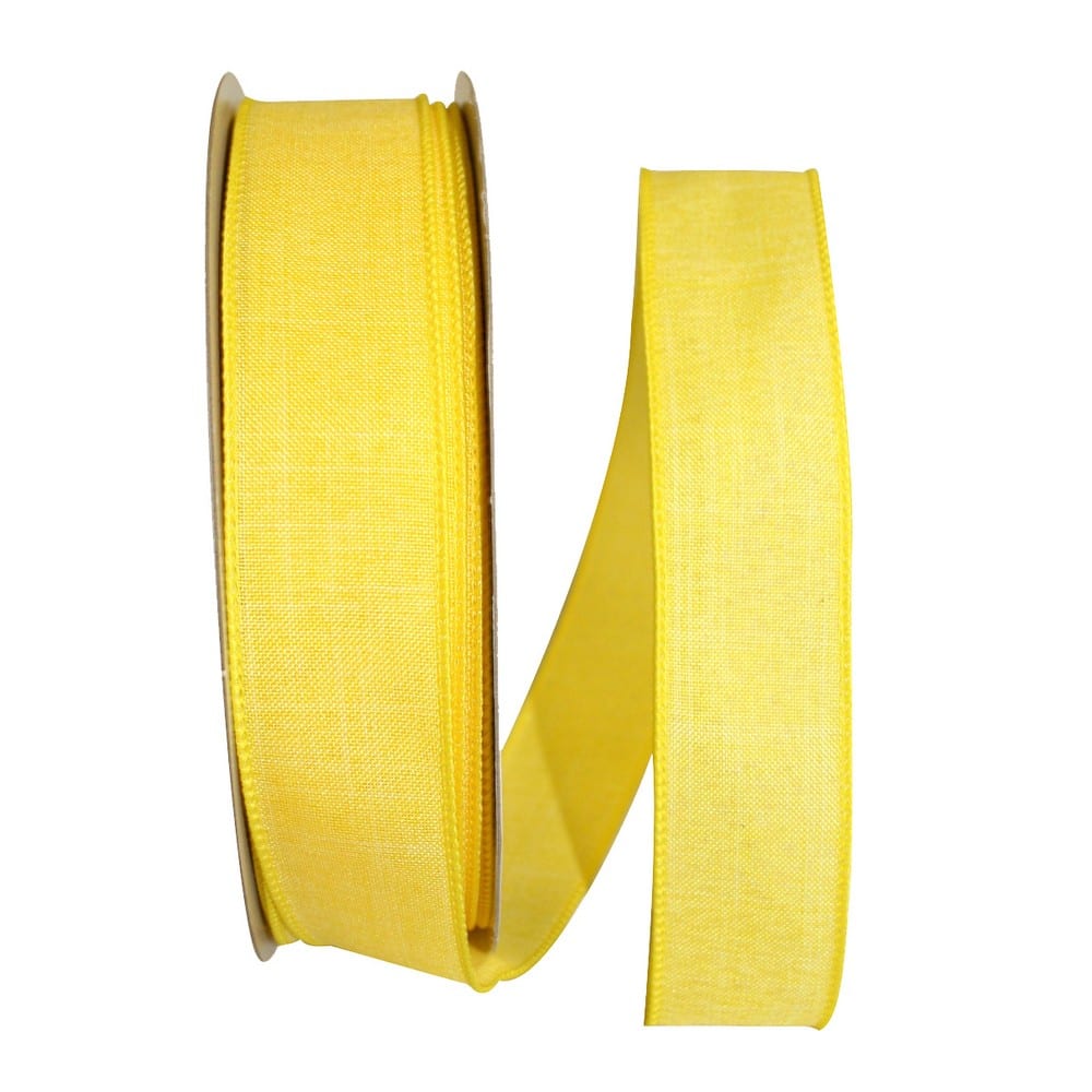 JAM Paper 1.5" x 50yd. Linen Wired Ribbon